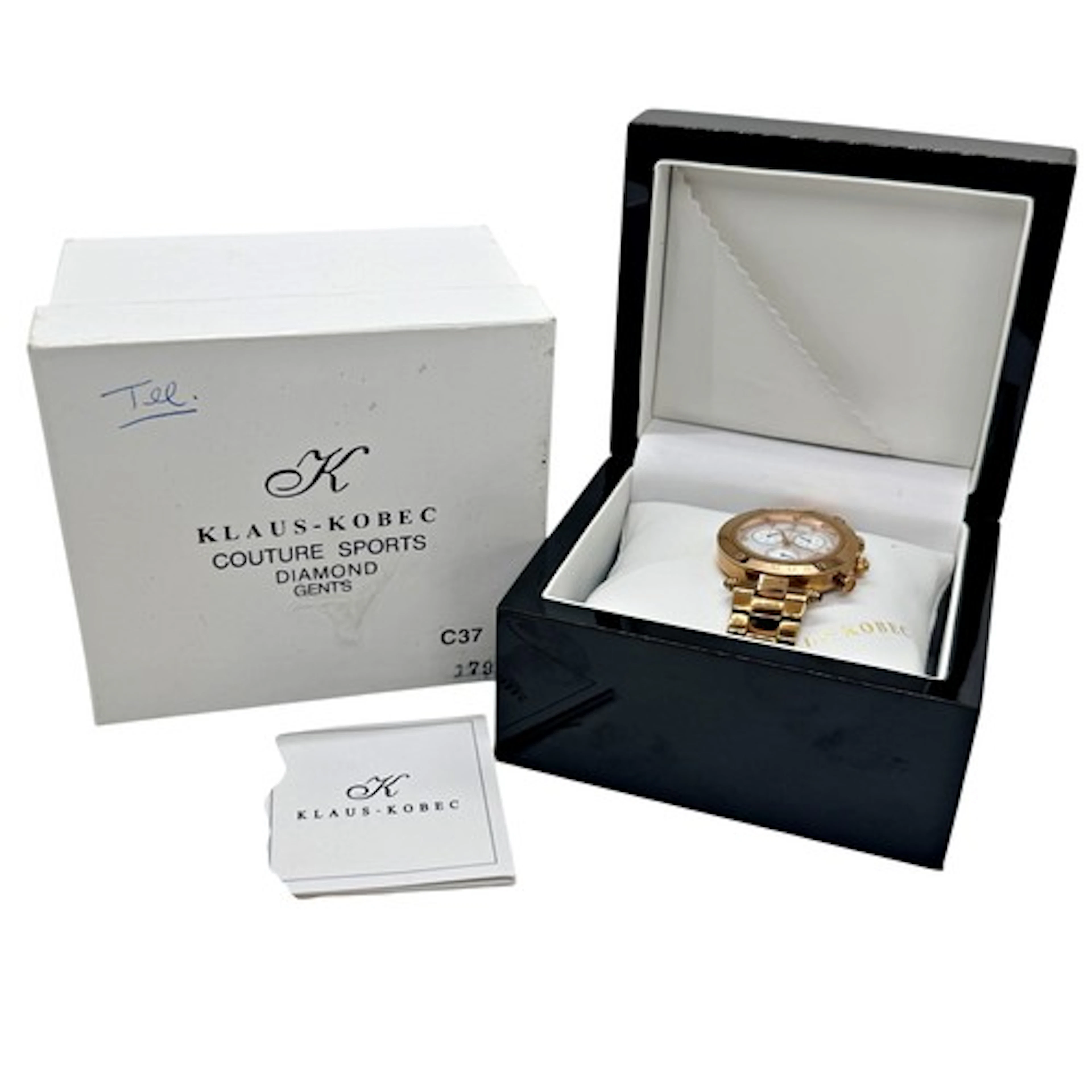 A gold-plated gentleman's stainless steel wristwatch, Klaus-...