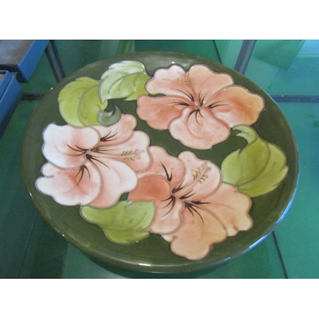 Moorcroft Fine Porcelain Charger with Floral Motif Decoratio...