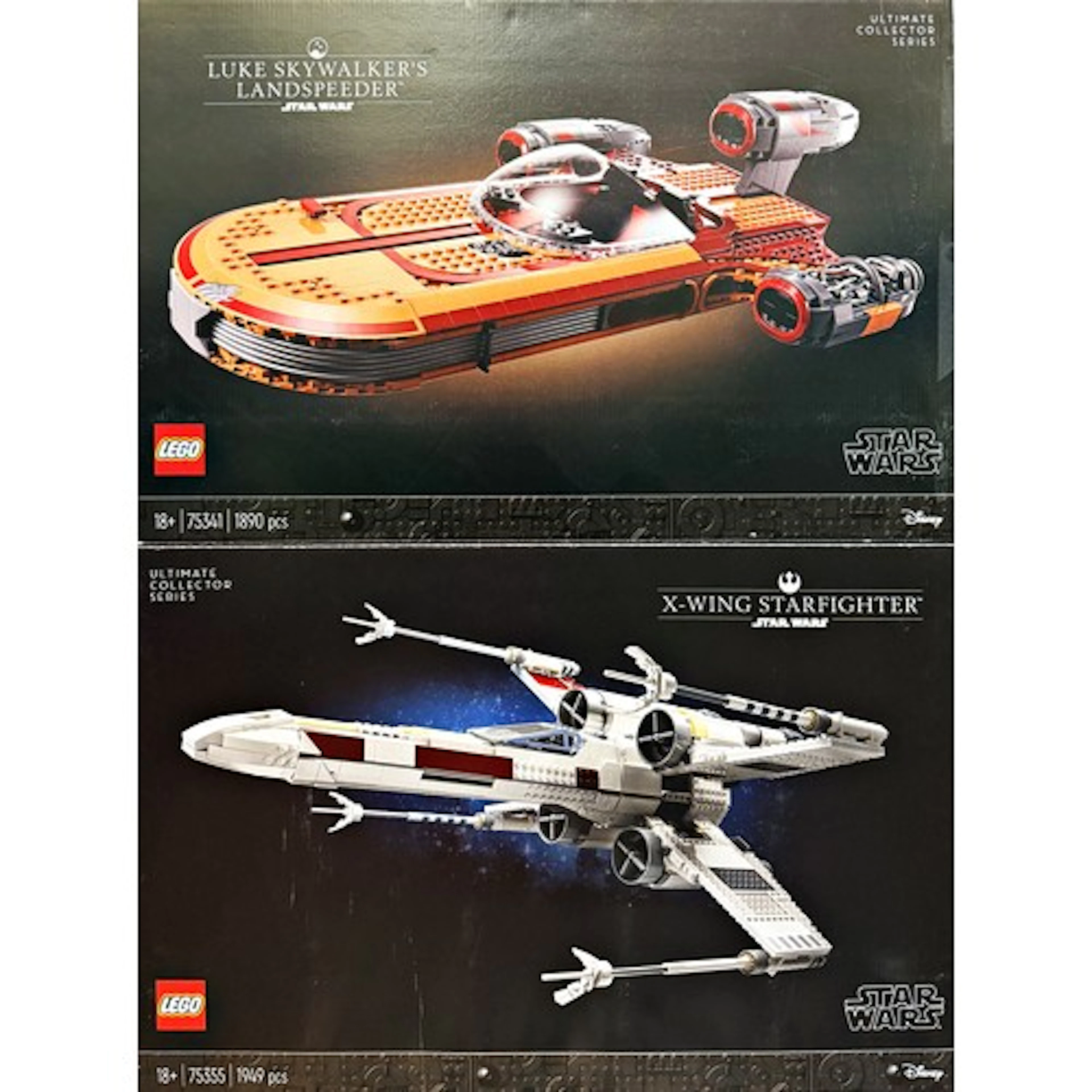 Two Lego sets to include: 75355 UCS X-Wing Starfighter 753...