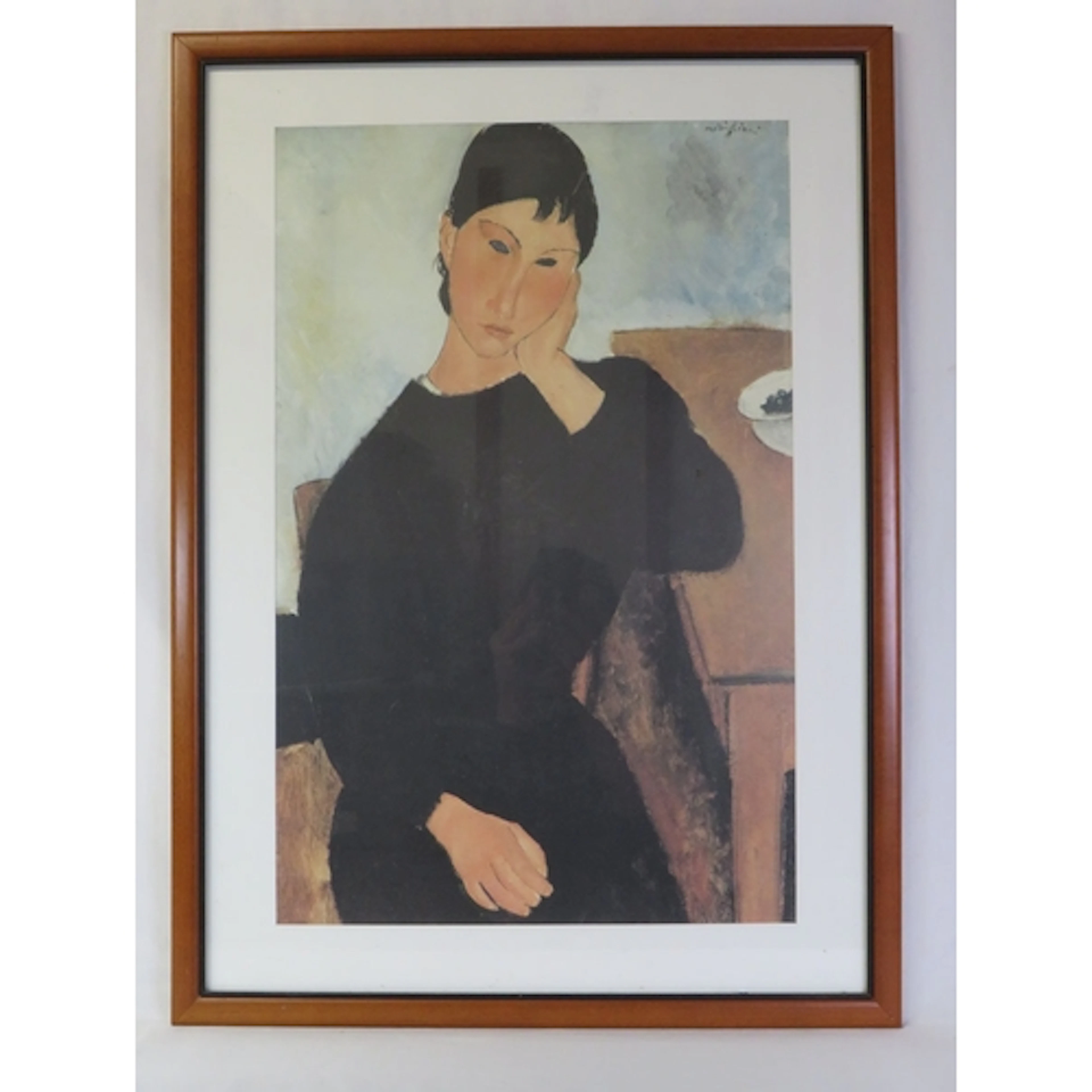 F/g Print Portrait of a woman by Modigliani approx. 54.5cm W...