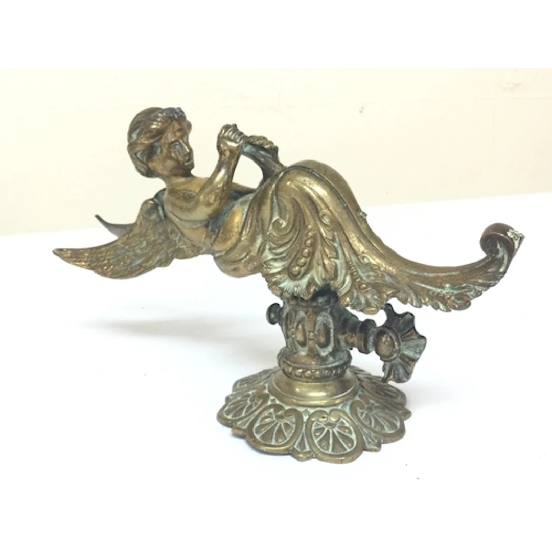 A bronze Victorian water feature with a angelic figure and p...