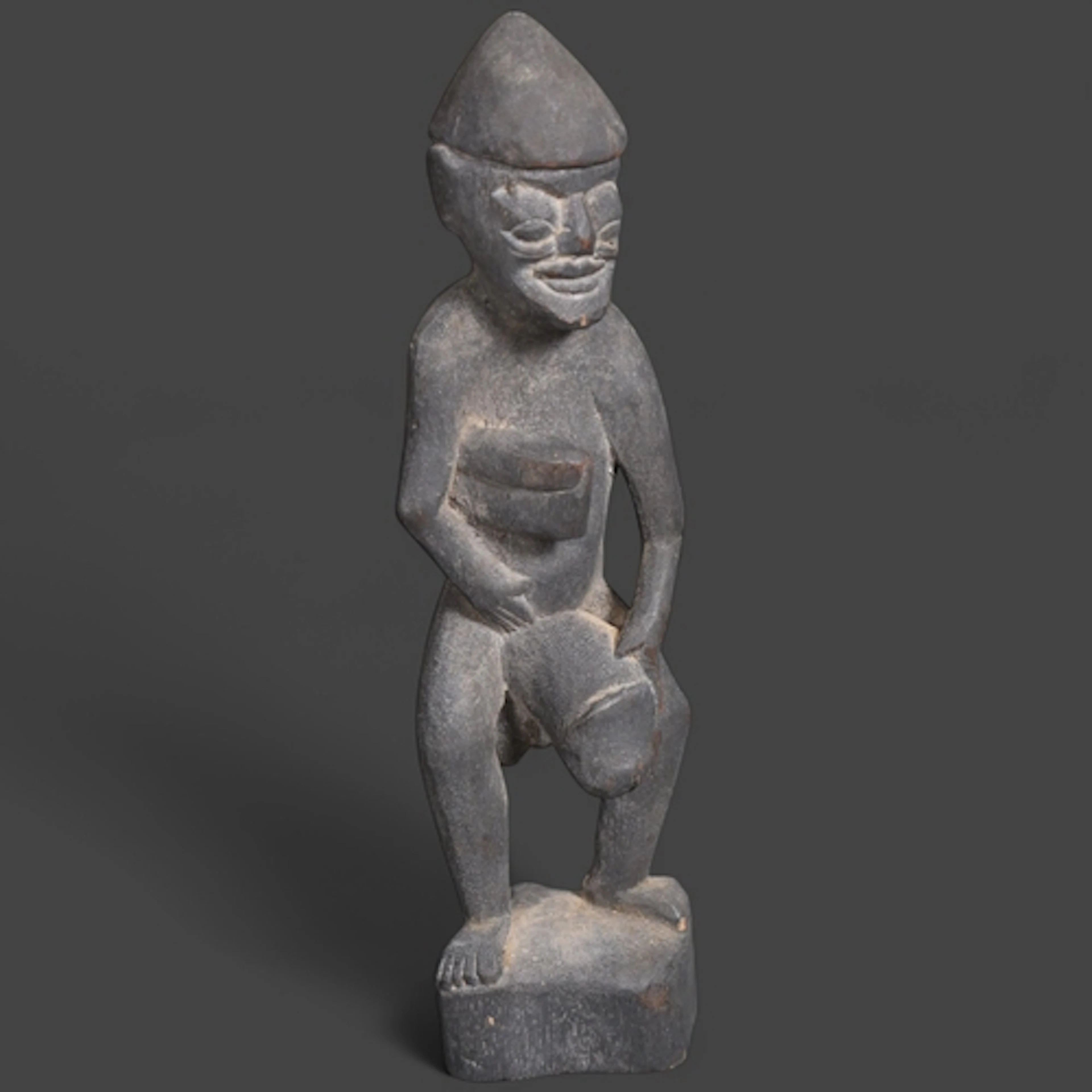 Ethnographic, ethnographical wood carving of a fertility fig...