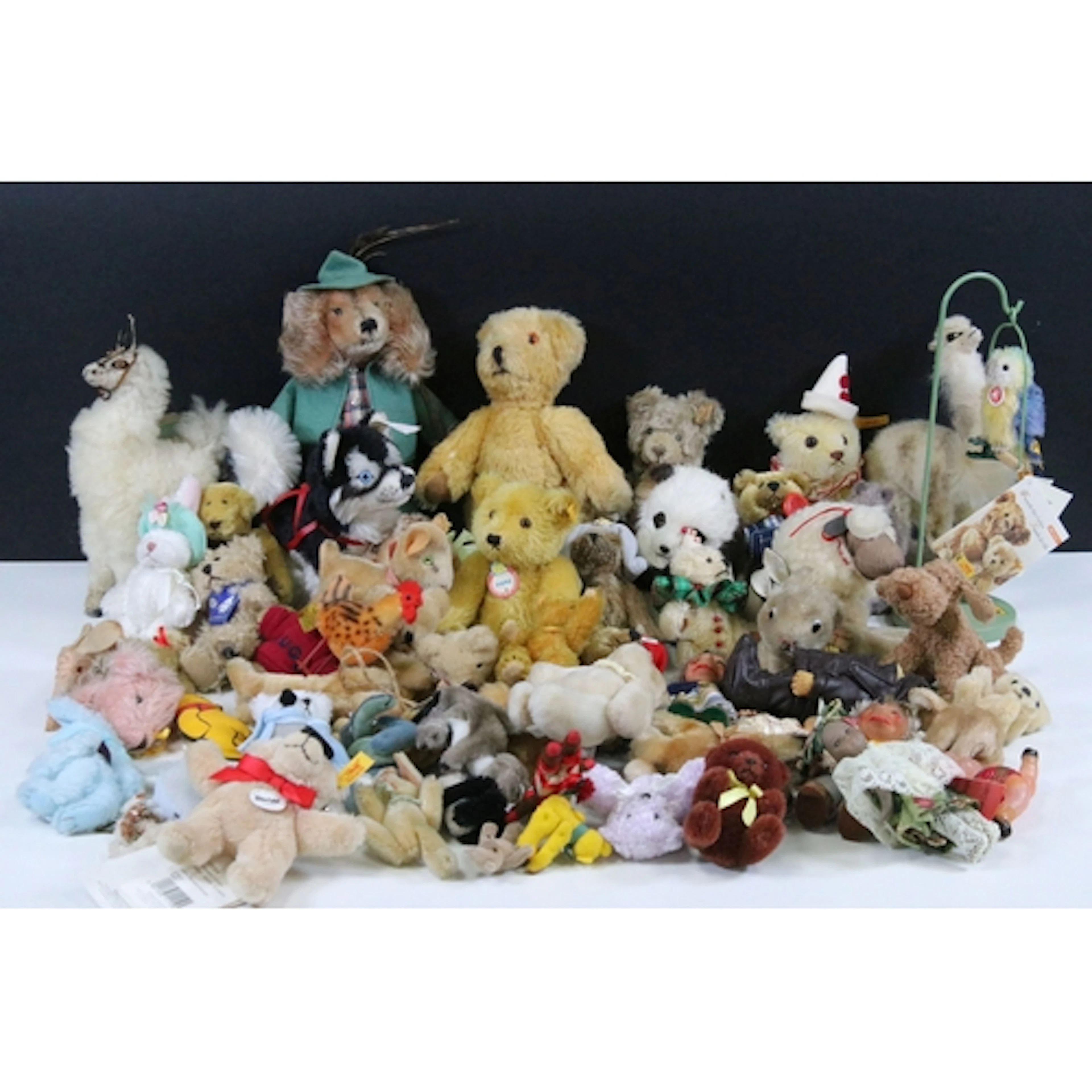 Collection of miniature teddy bears and animals to include S...