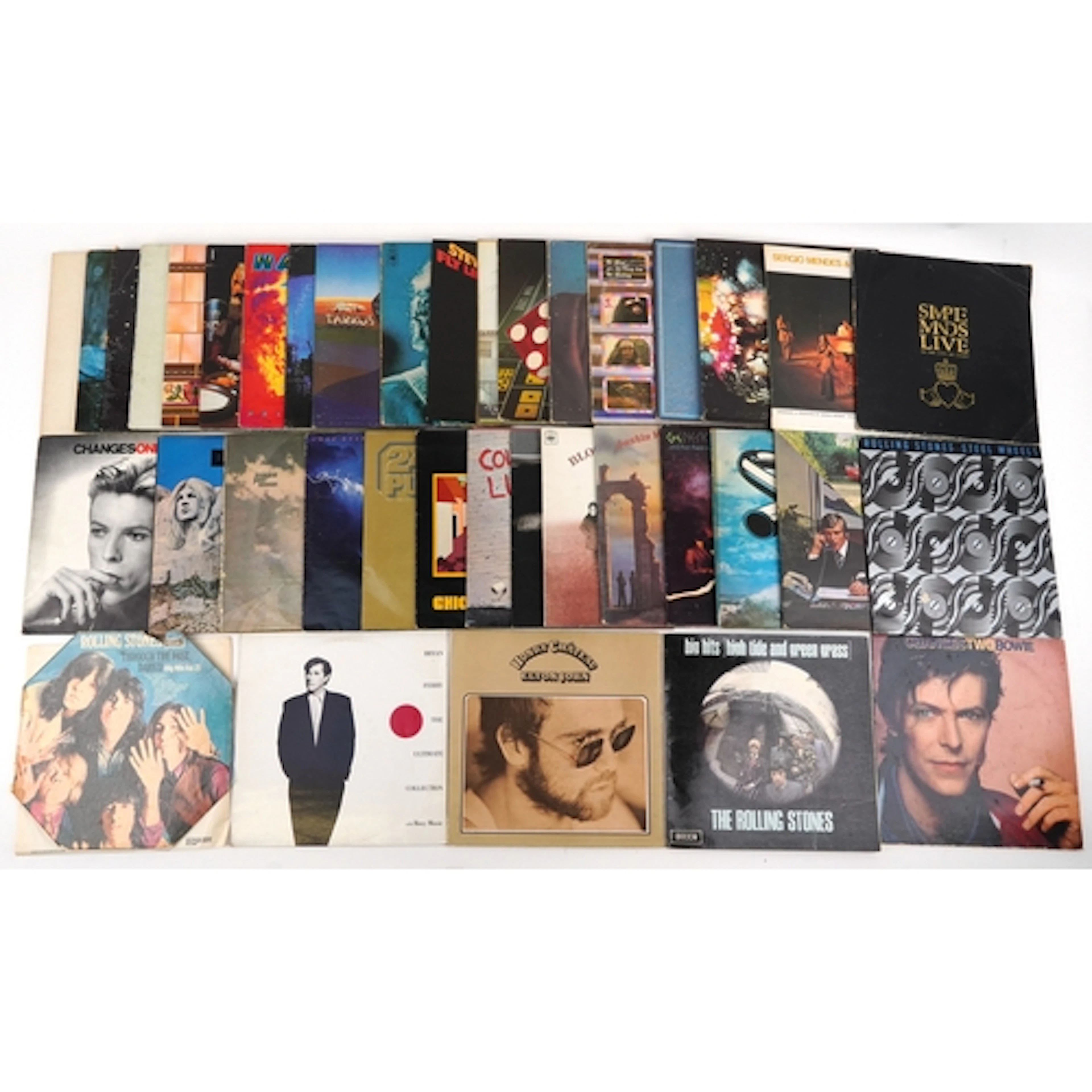 Collection of vinyl LP records including The Rolling Stones,...
