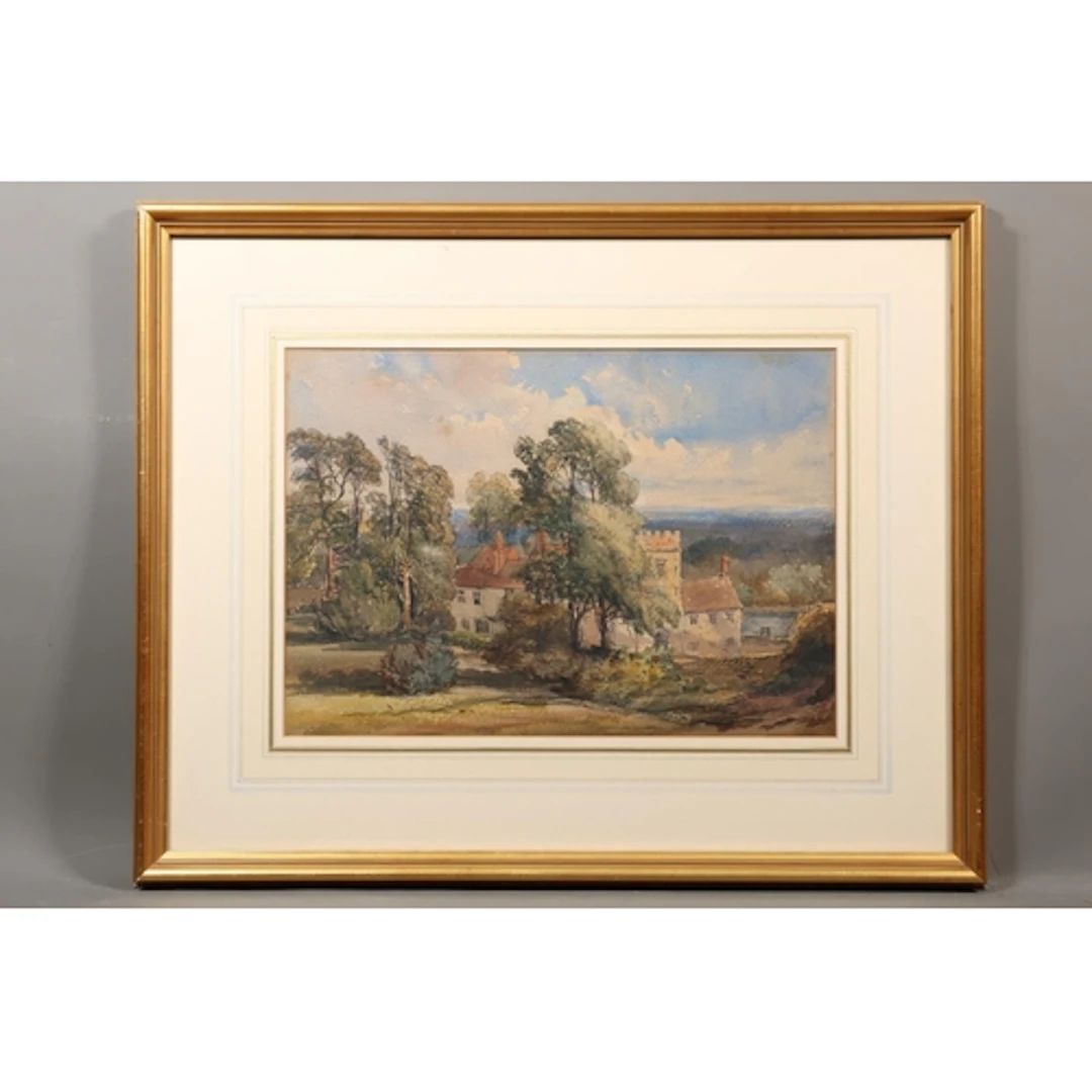 W MULLER (German), Old Water Mill, watercolour painting, uns...