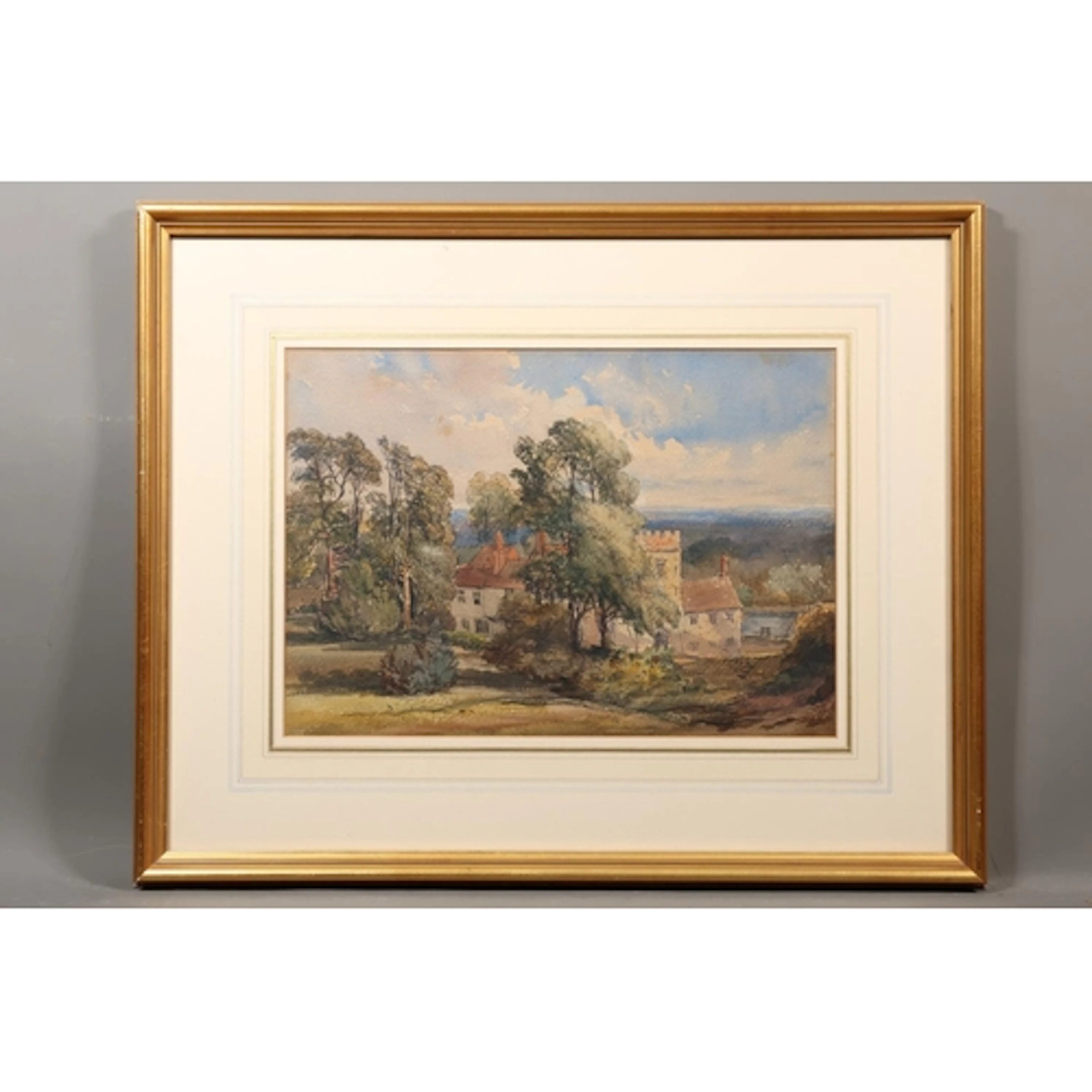 W MULLER (German), Old Water Mill, watercolour painting, uns...