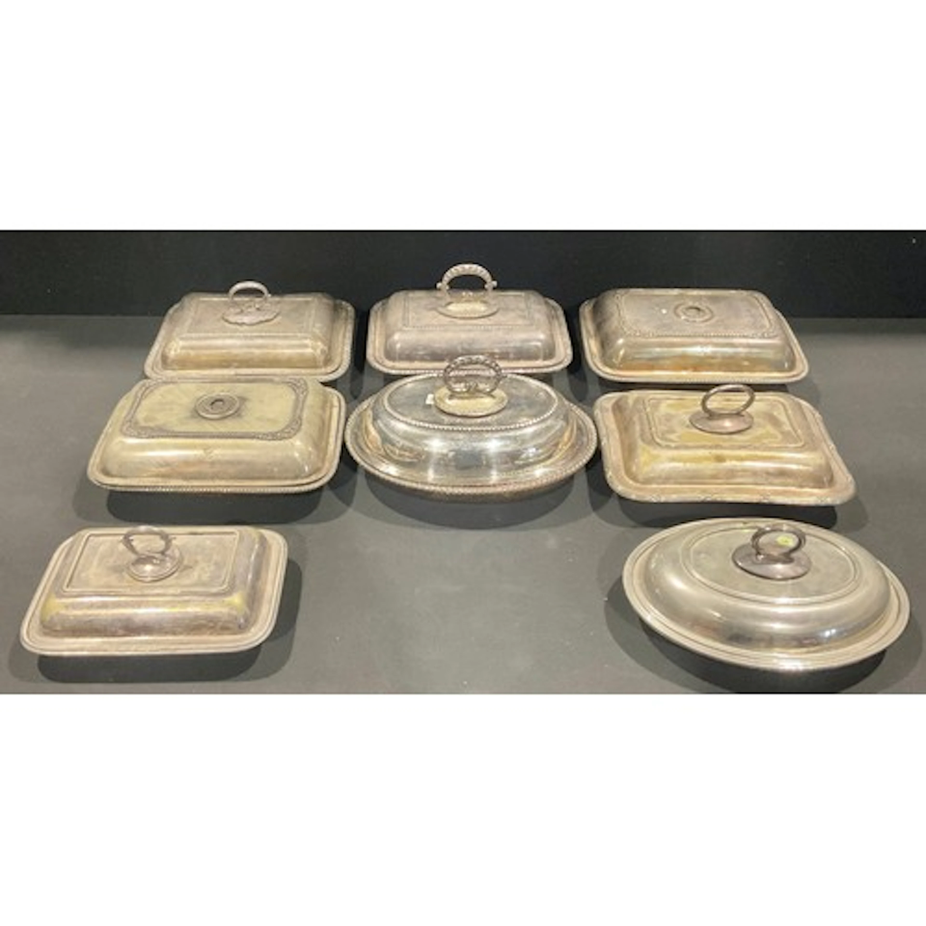 Plated Ware - a pair of Victorian rounded rectangular entree...
