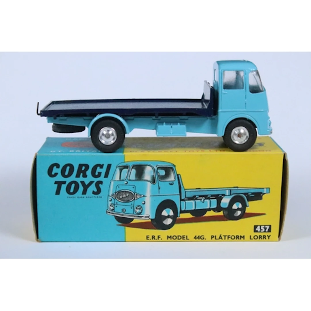Boxed Corgi 457 ERF Model 44G Platform Lorry in two tone blu...