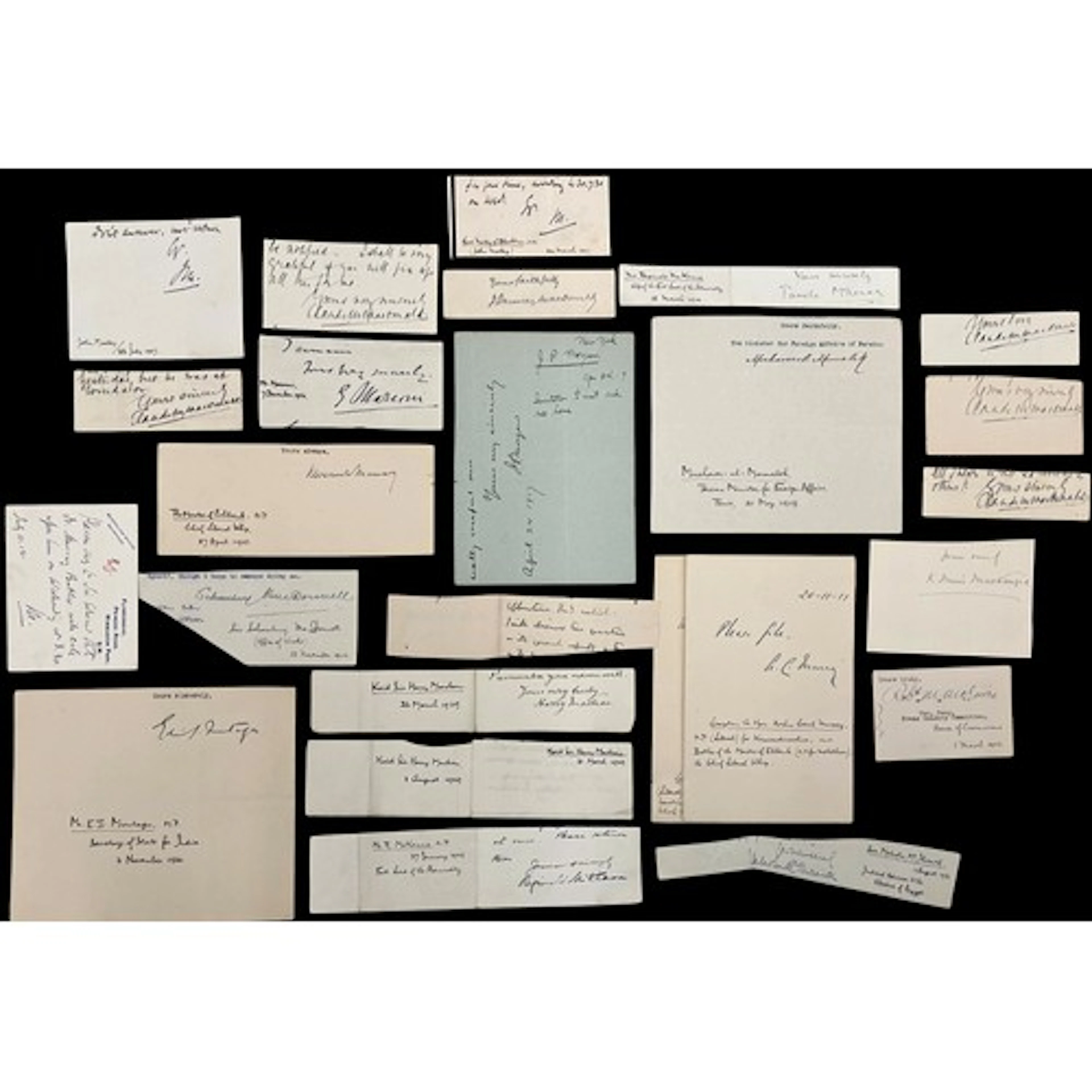 A very large collection of clipped ink autographs of promine...