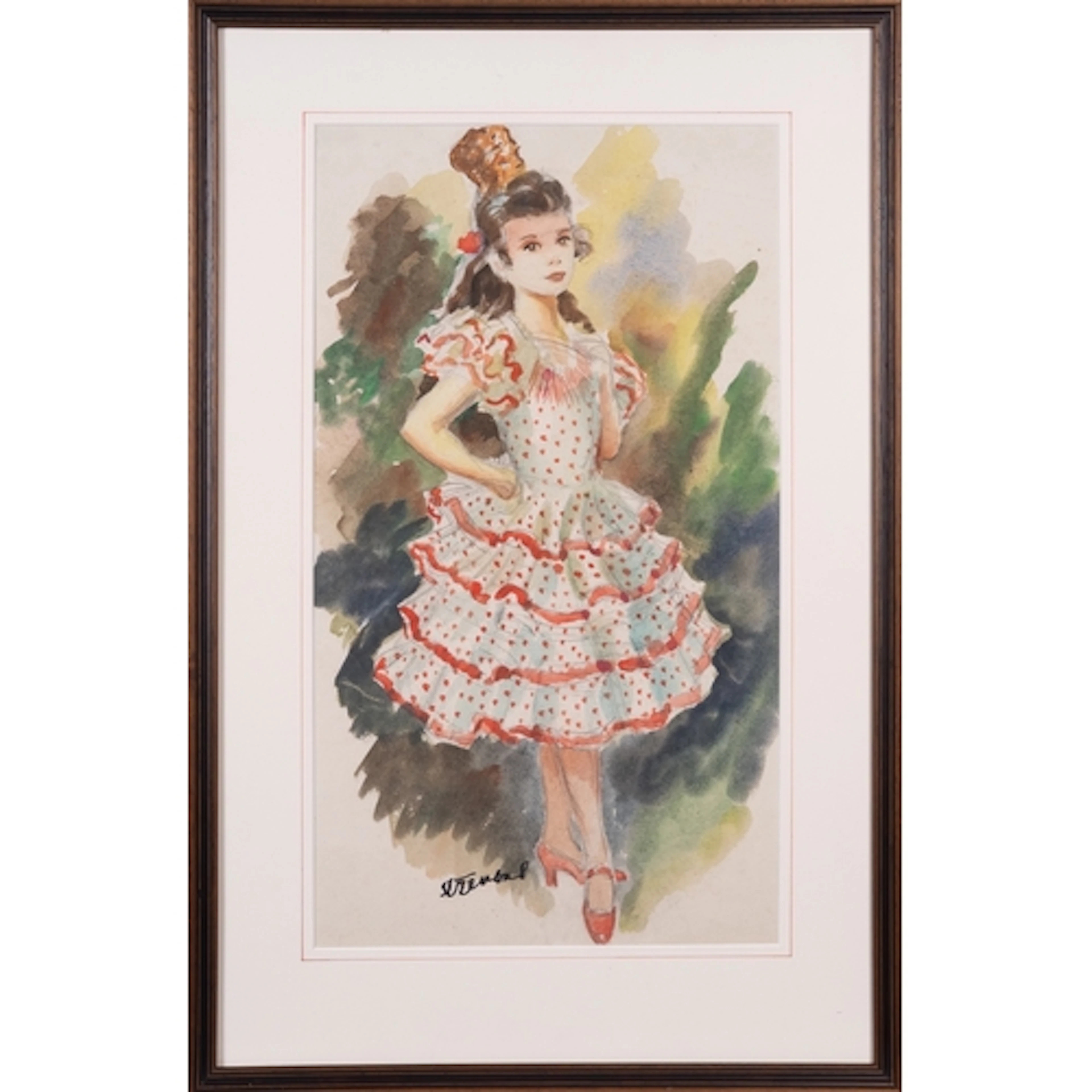 * John Strevens (British, 1902-1990) - Mid century study of...