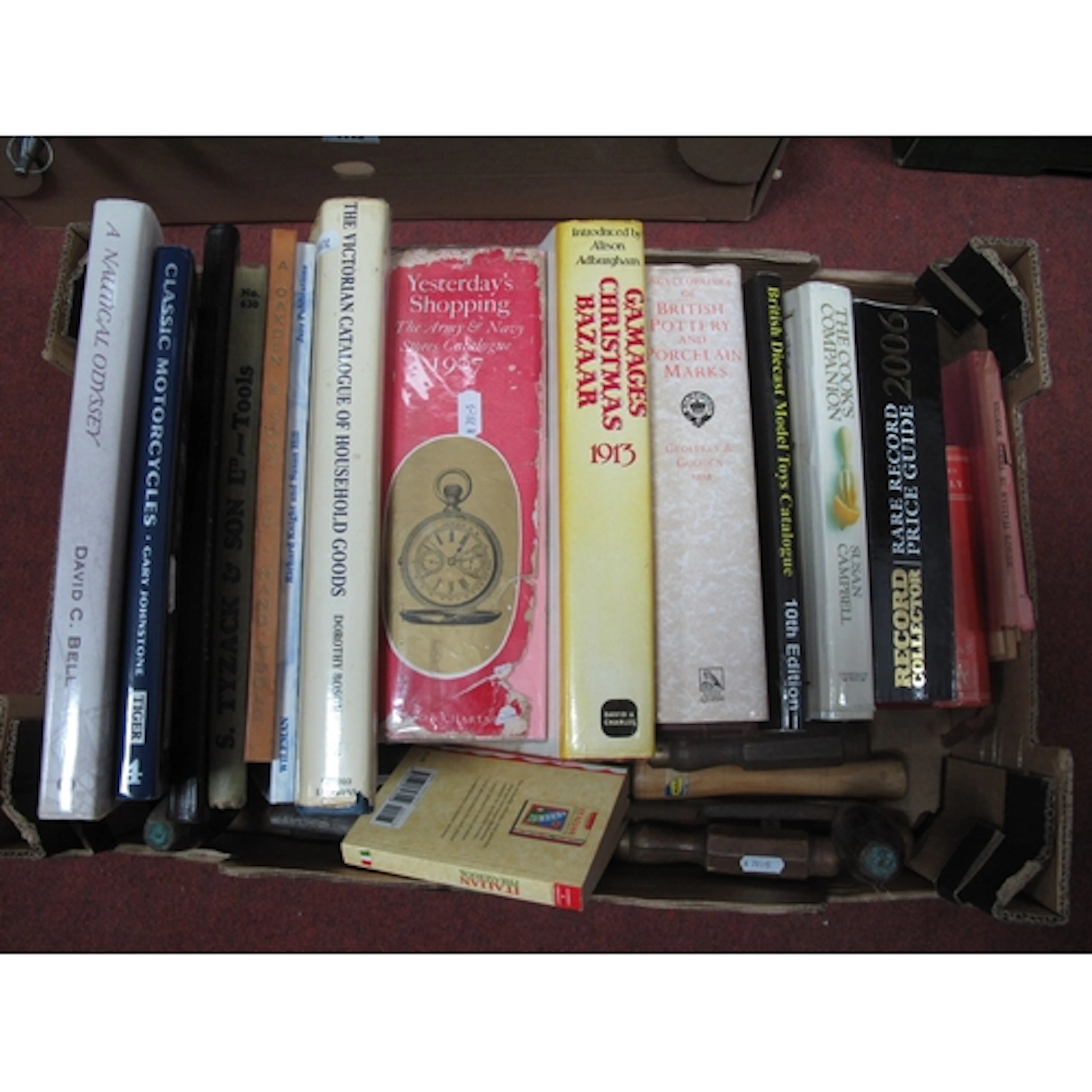 Books, prints and tools, including four unframed signed limi...