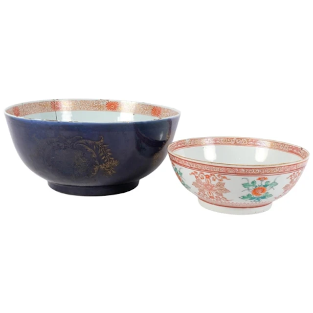 A Chinese 19th century export porcelain bowl, diameter 25cm,...