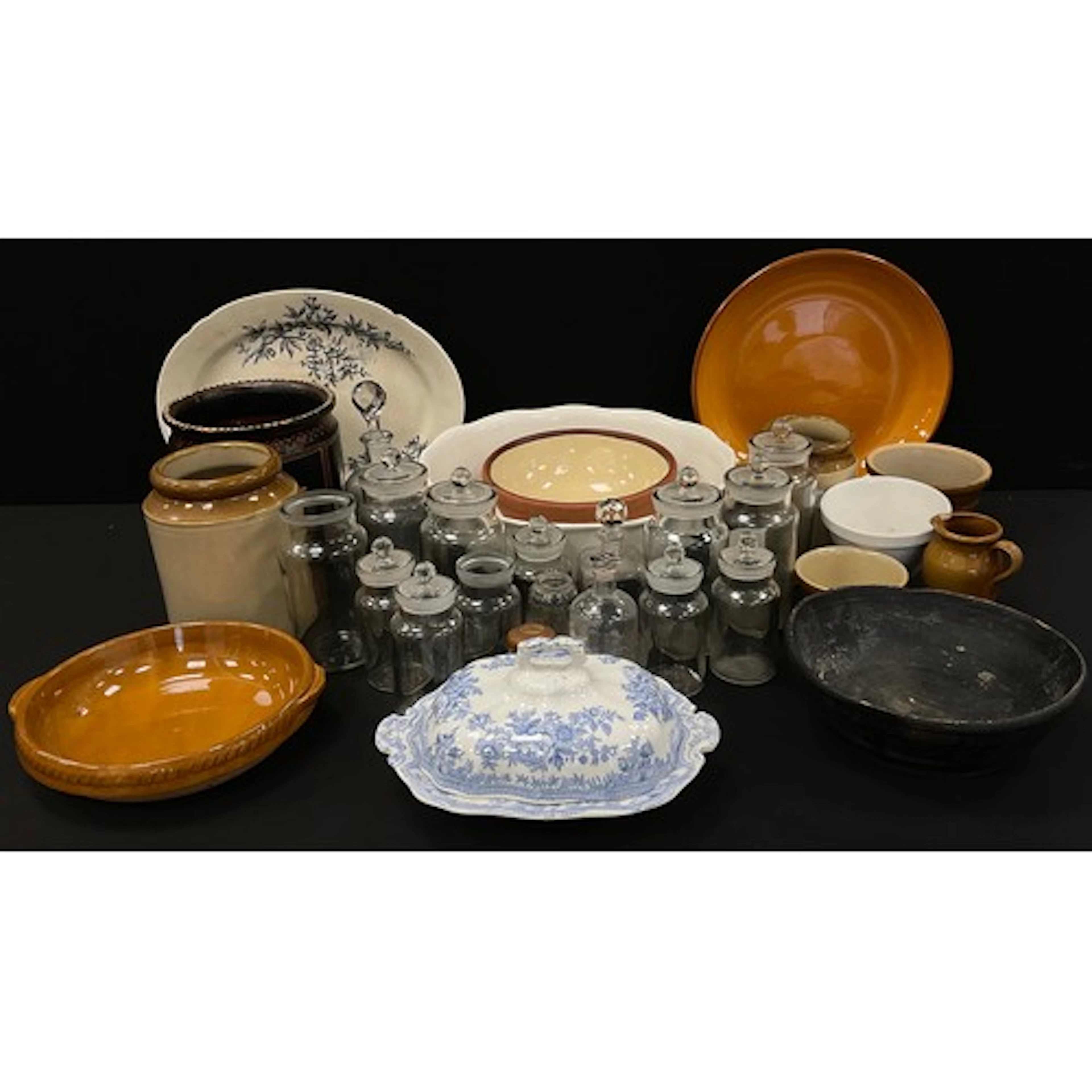 Kitchenalia - a 19th century carved Fulani Tuareg bowl, ston...