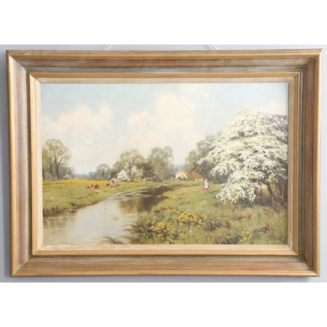 EDWARD WILKINS WAITE (1854-1924). BLOSSOM TIME, A RIVER LAND...