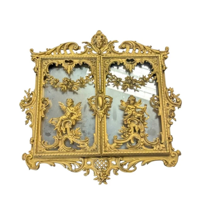 A 19th century French Louis XVI wall mounted mirror. The mir...