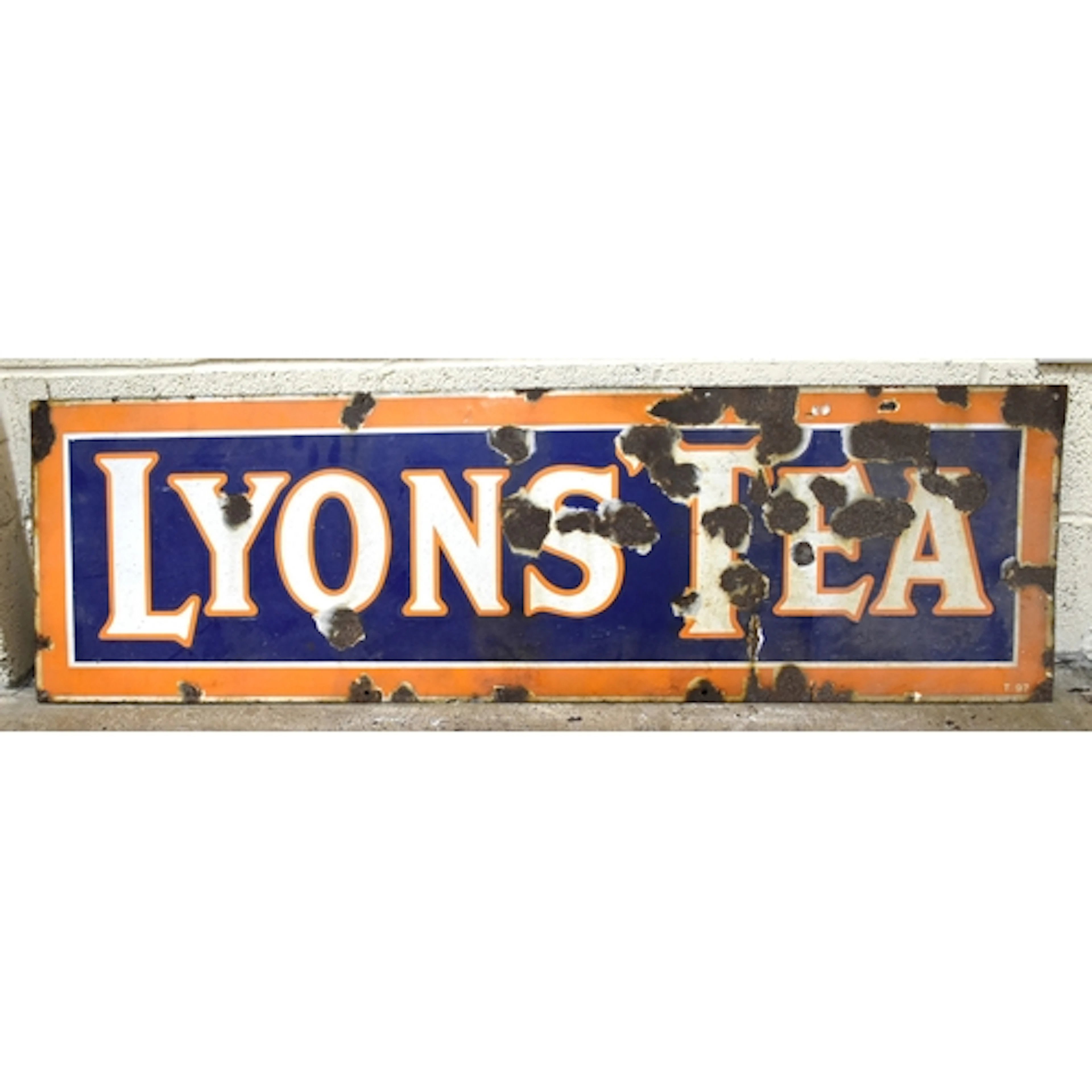 A large "Lyons Tea" enamelled advertising sign, 45 x 150cm, ...