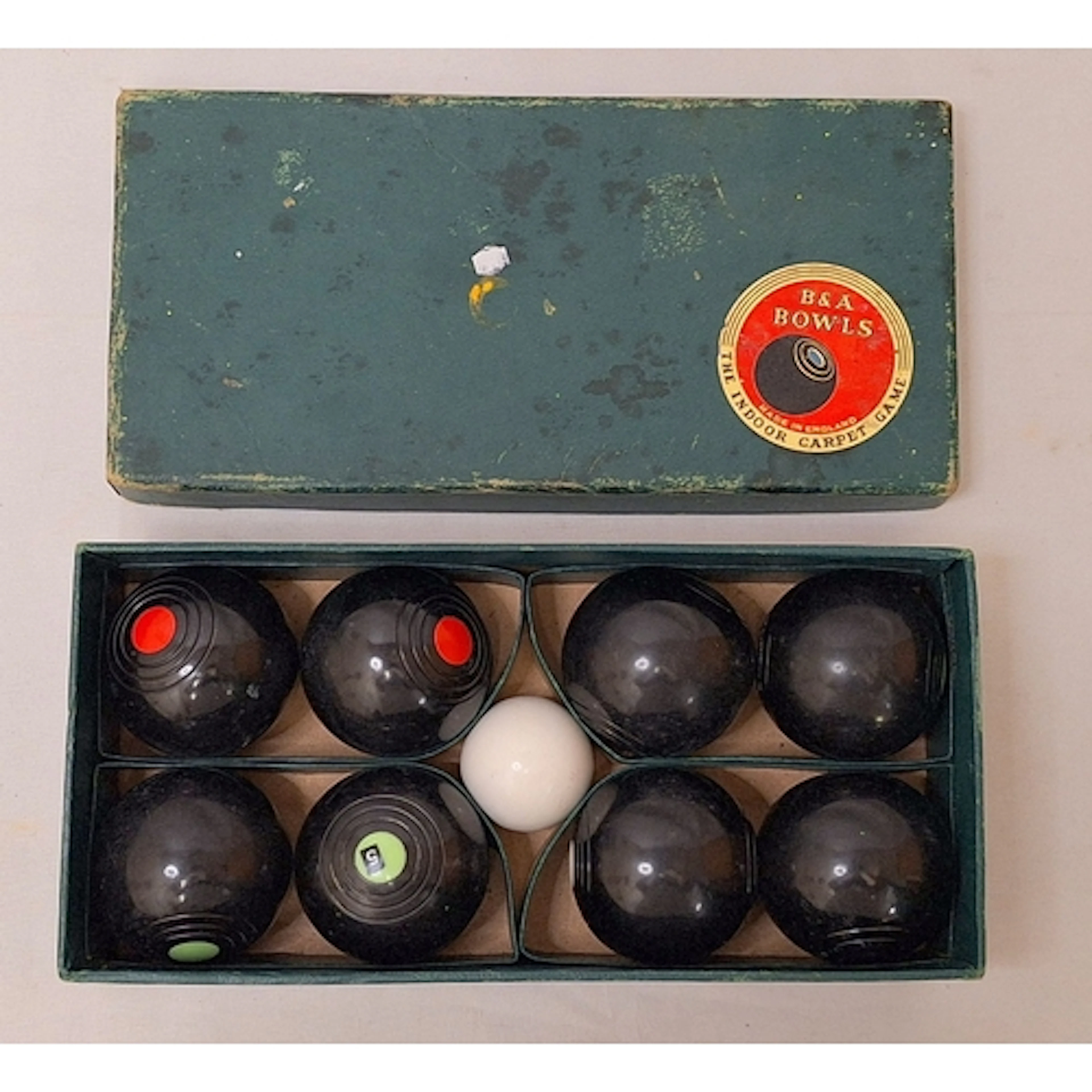 B&A Boxed Vintage Set Indoor Carpet Bowls