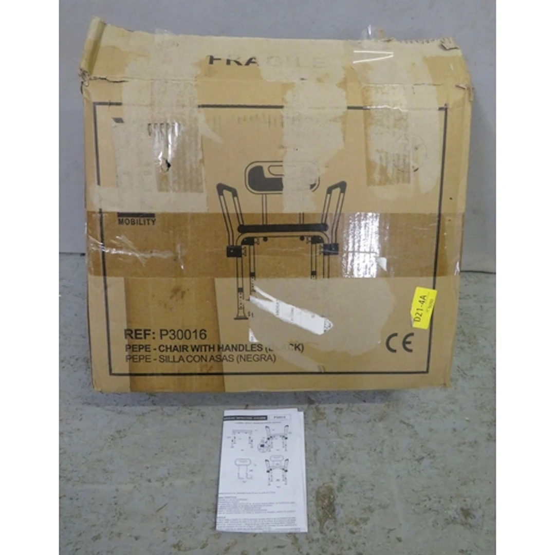 Boxed As New Disability Chair with handles, P30016 (A13)
