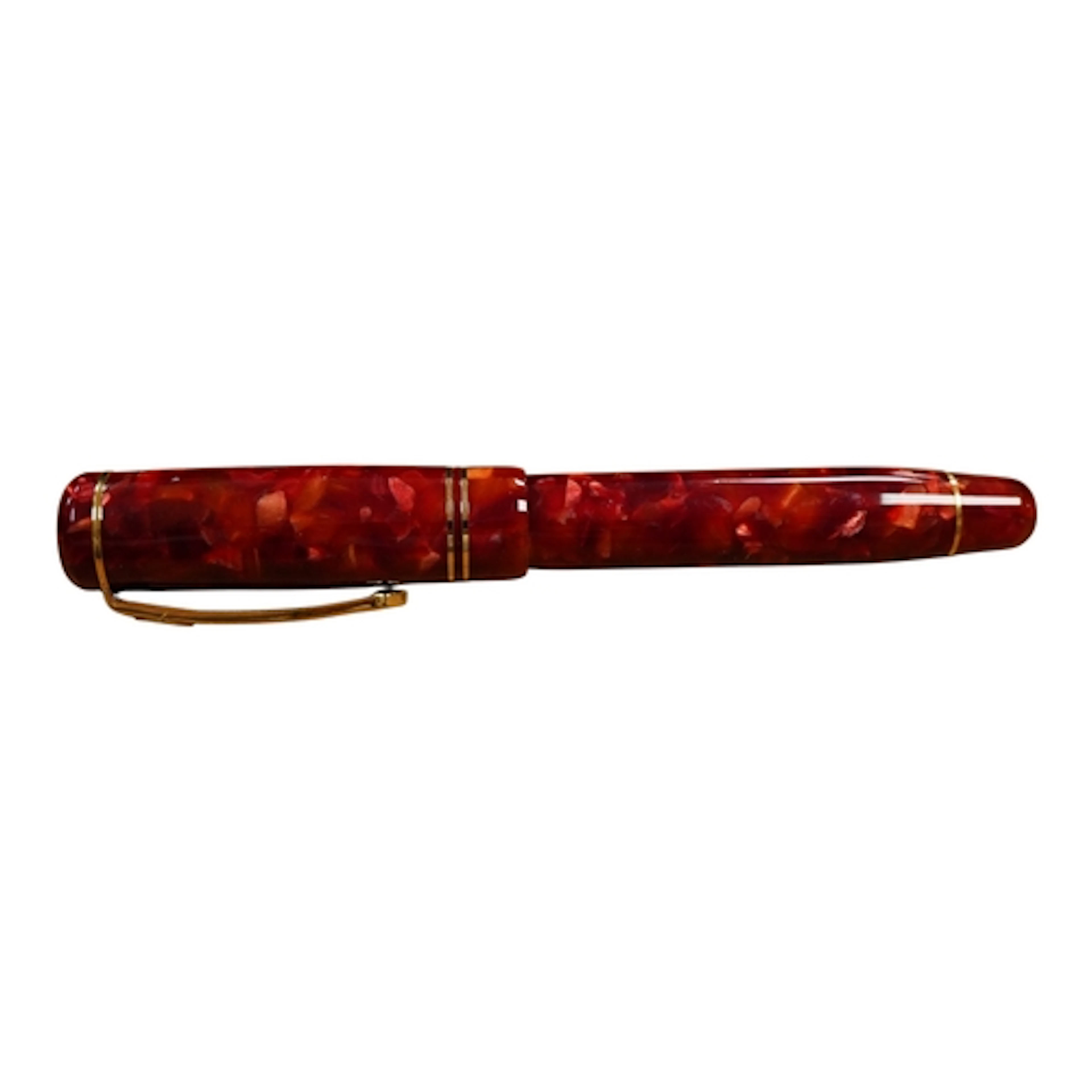 A Conway Stewart Winston fountain pen, cherry red 39/210 18k...