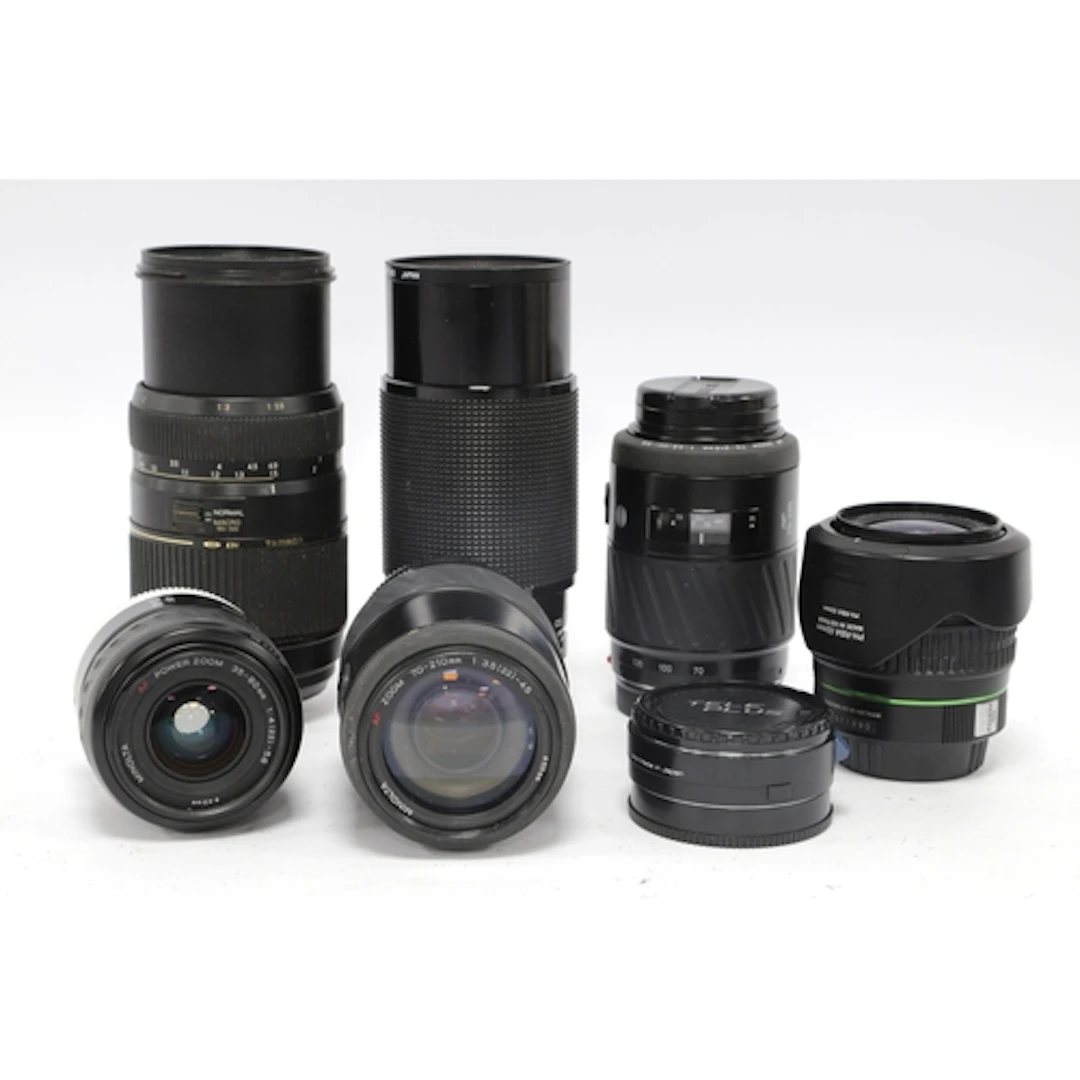 Camera Lenses to include Pentax SMC Pentax-DA 18-55mm f/3.5-...