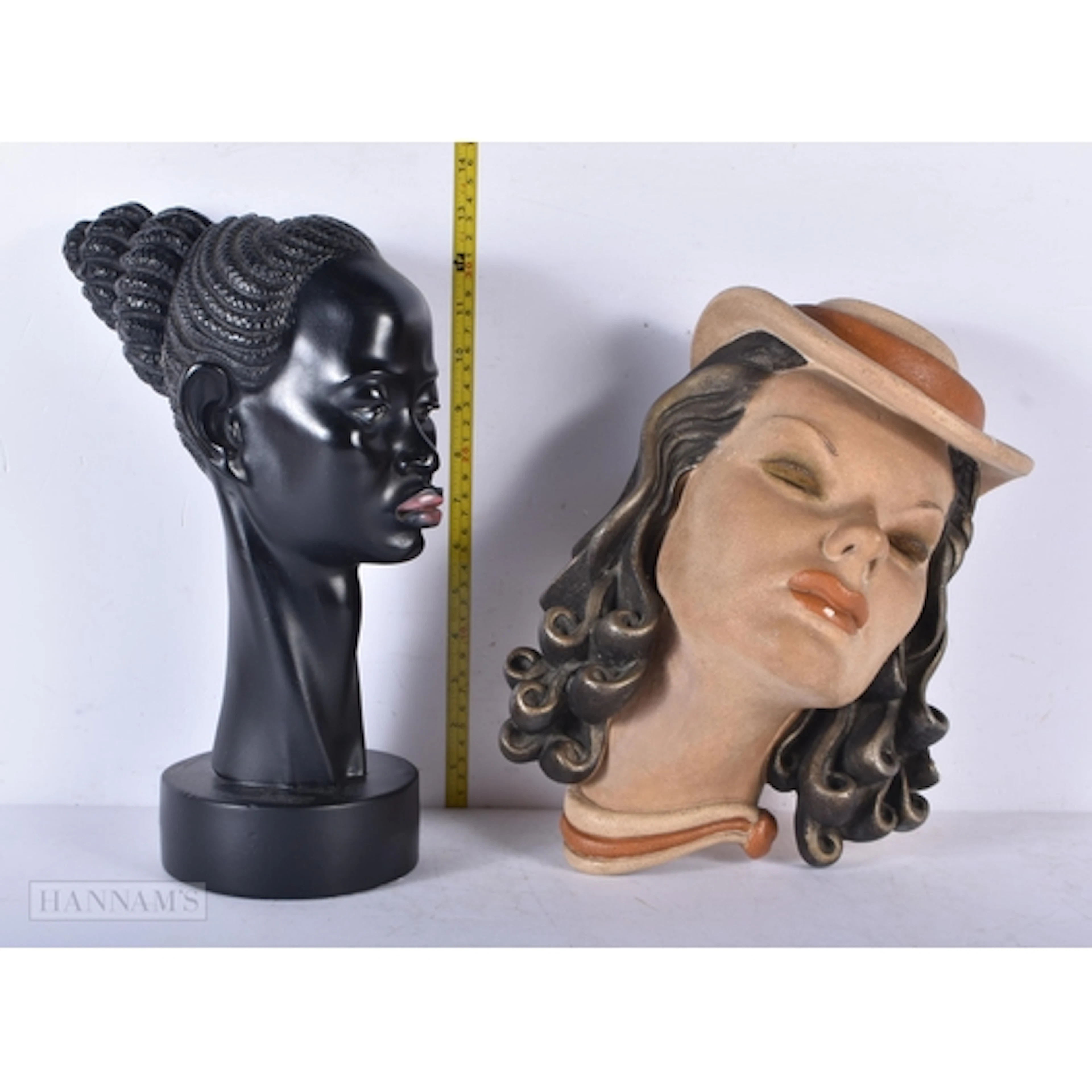An Ian Douglas Art Deco plaster wall mask depicting the actr...