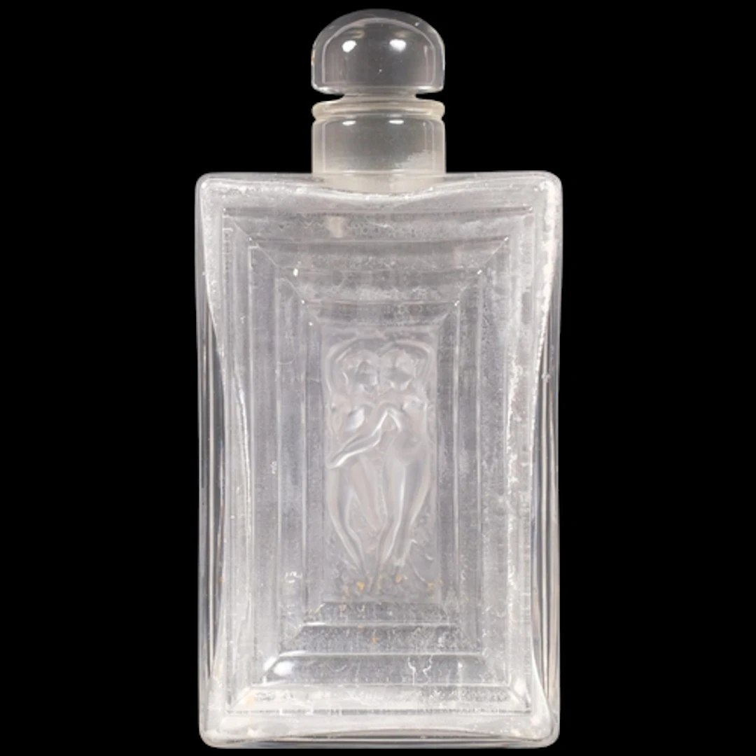 RENE LALIQUE - a Duncan Flacon no. 2 decanter, the stepped m...