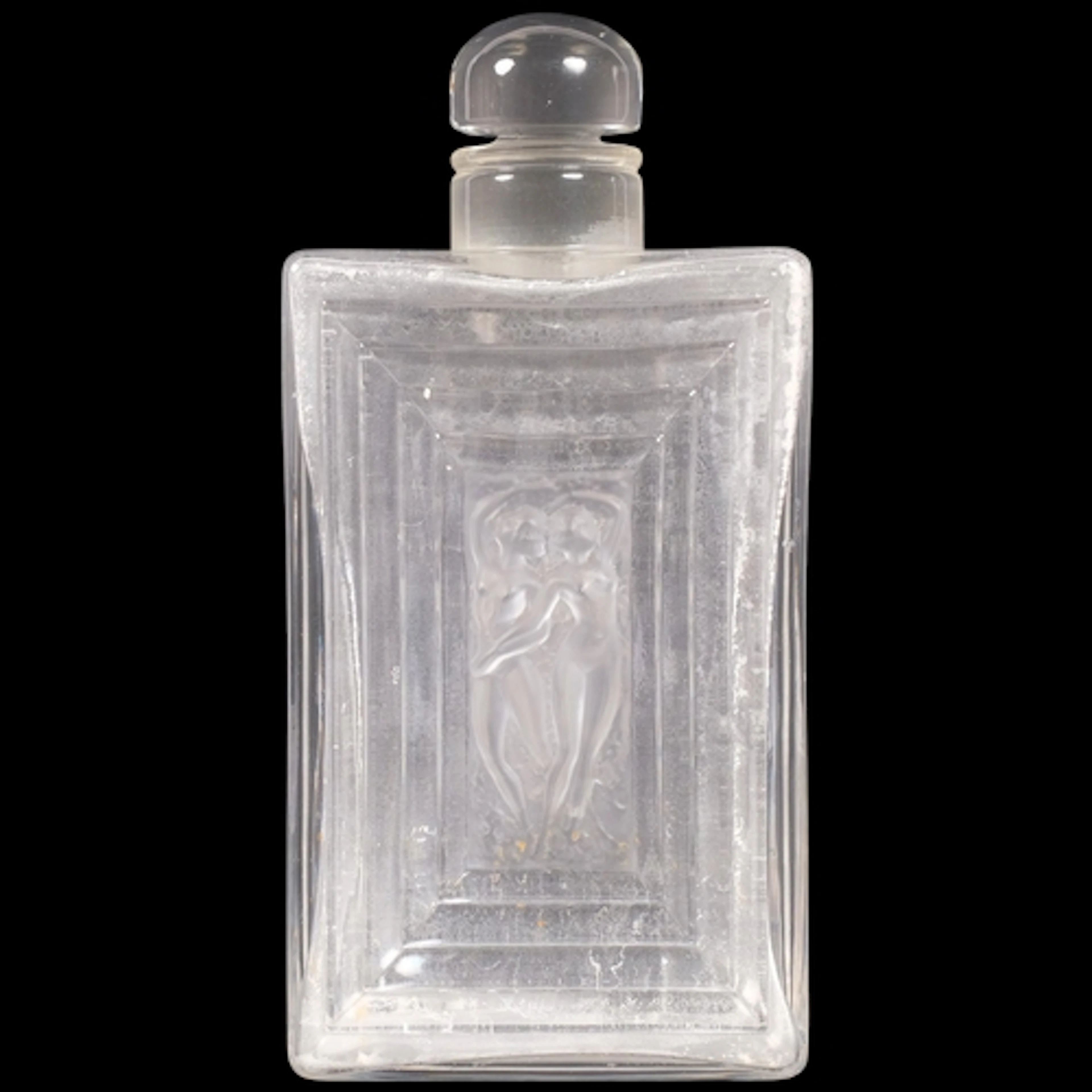 RENE LALIQUE - a Duncan Flacon no. 2 decanter, the stepped m...