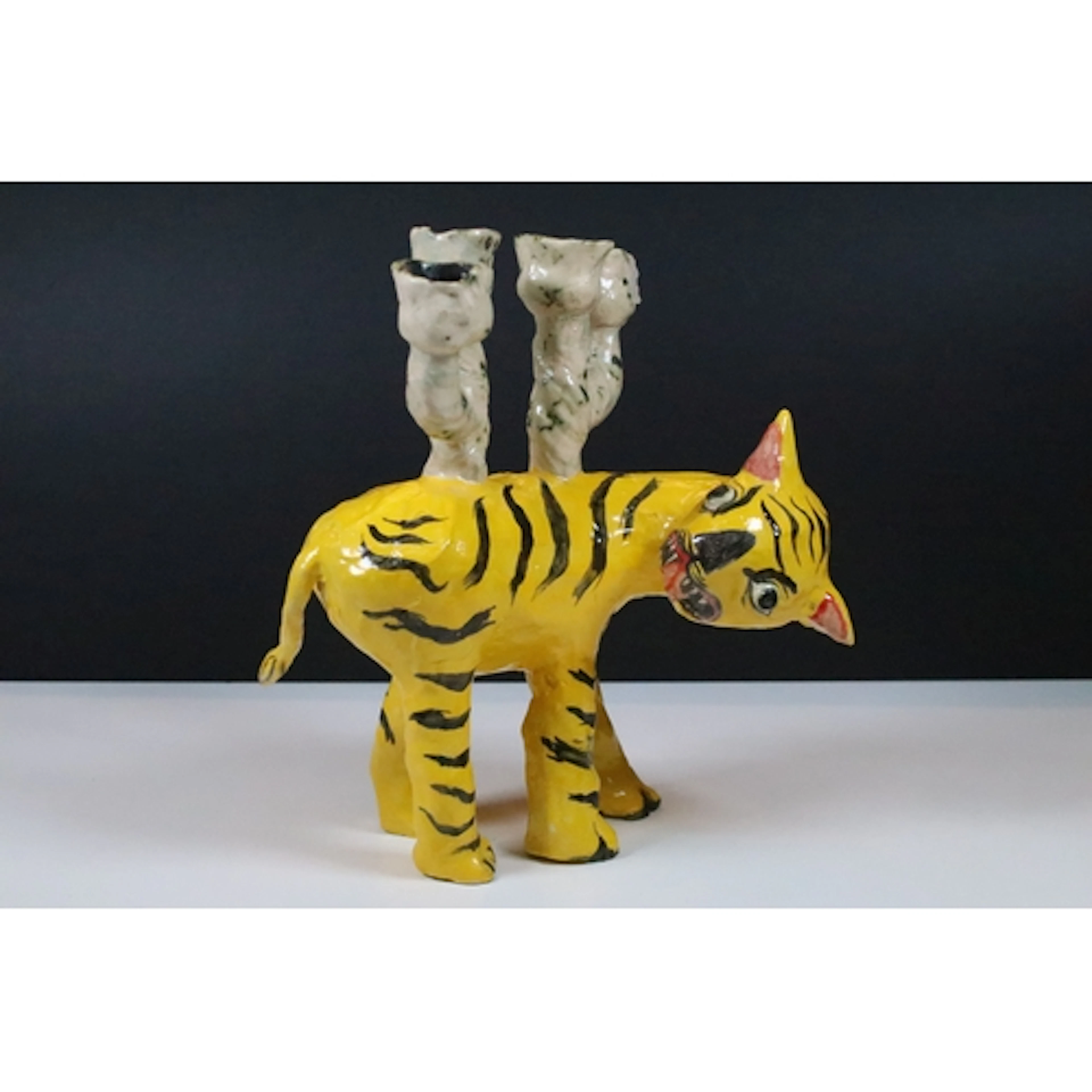 Claudia Rankin (British, b. 1964) studio pottery figural can...