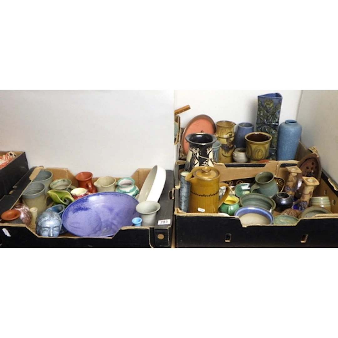 A large qty of Studio/Art pottery (3)