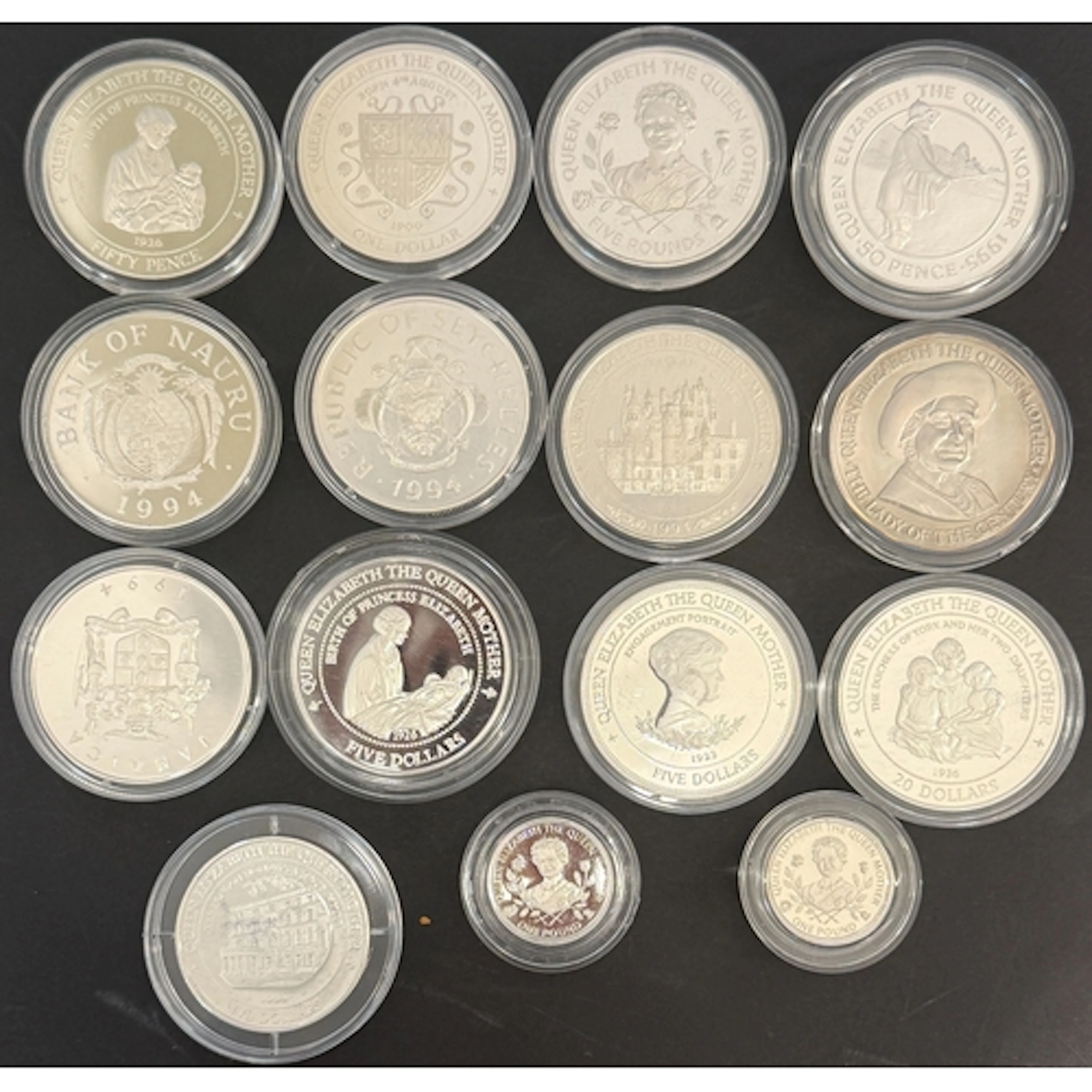 A group of 15 World commemorative silver proof coins from th...