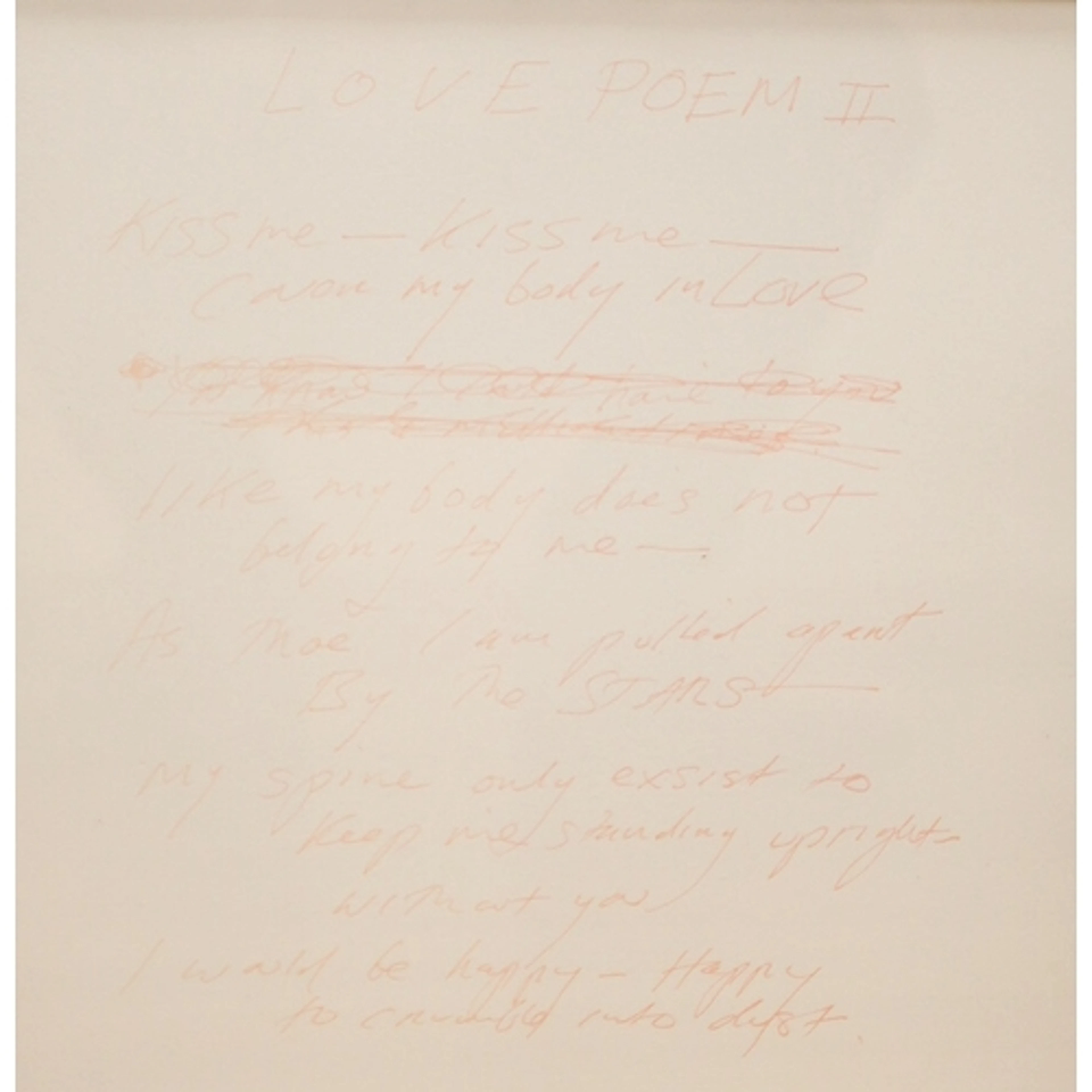 Tracey Emin (b.1963), 'Love Poem II', signed and dated 1996 ...