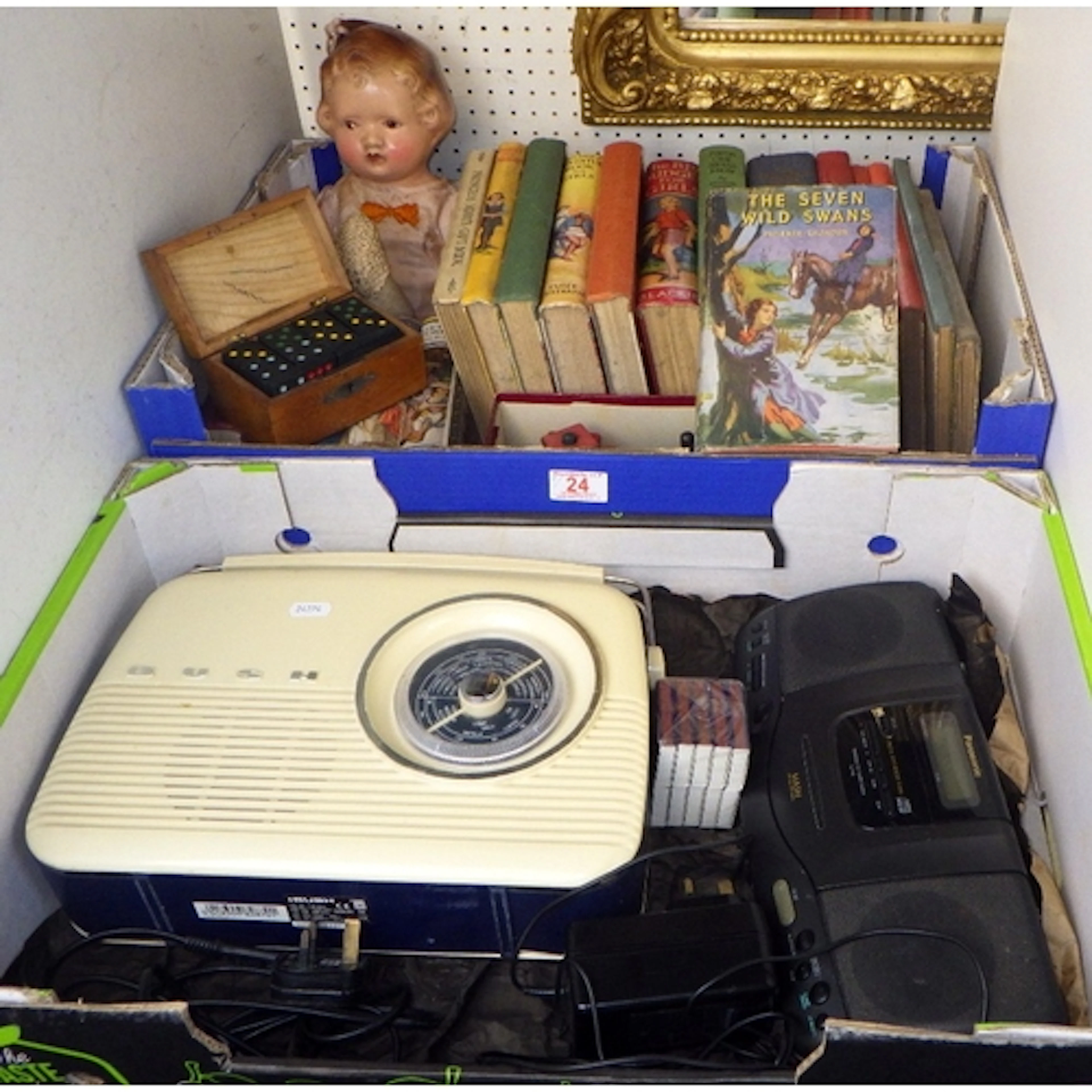 Two radios together with children’s books etc (2)