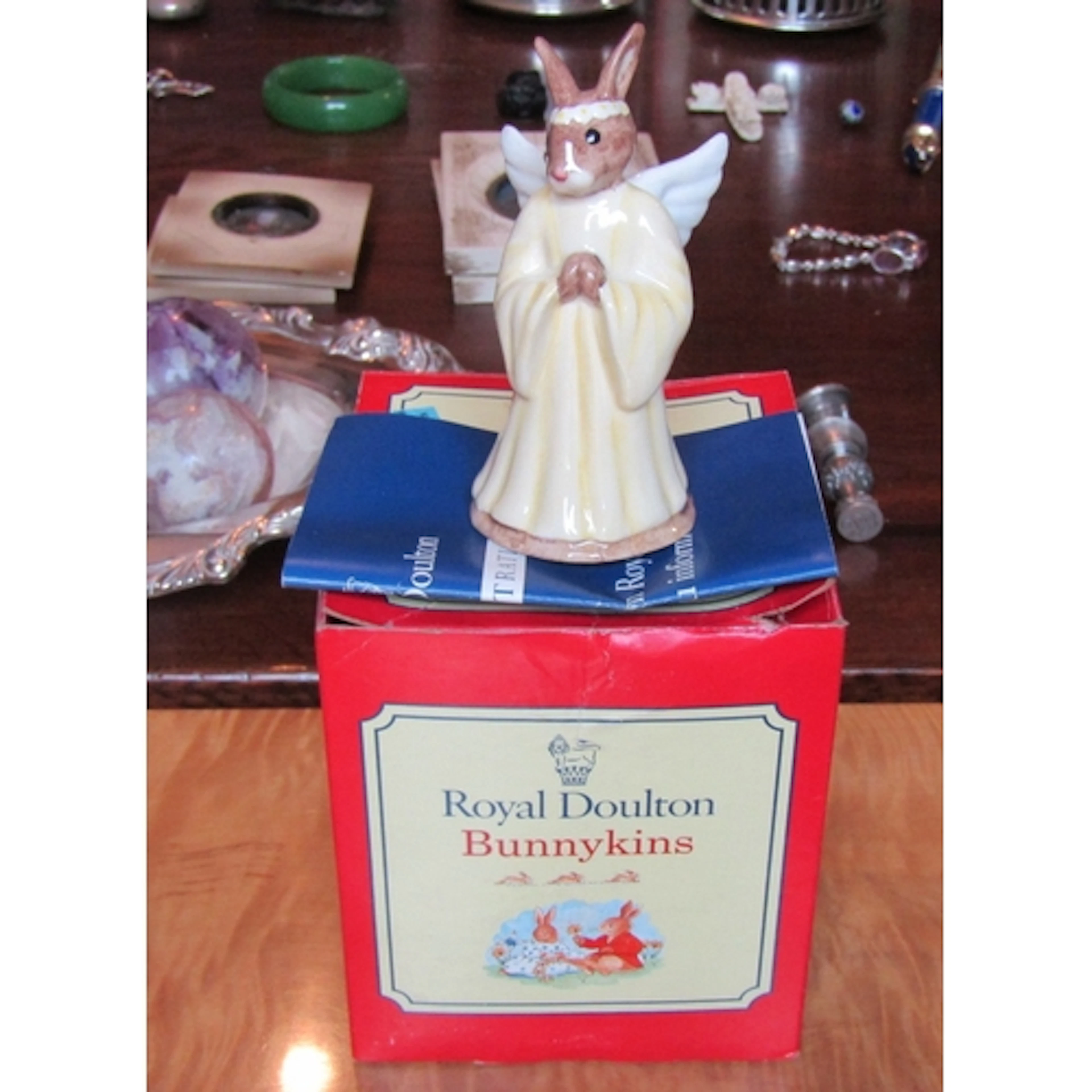 Royal Doulton Bunnykins Figure Fine Porcelain Angel Bunnykin...