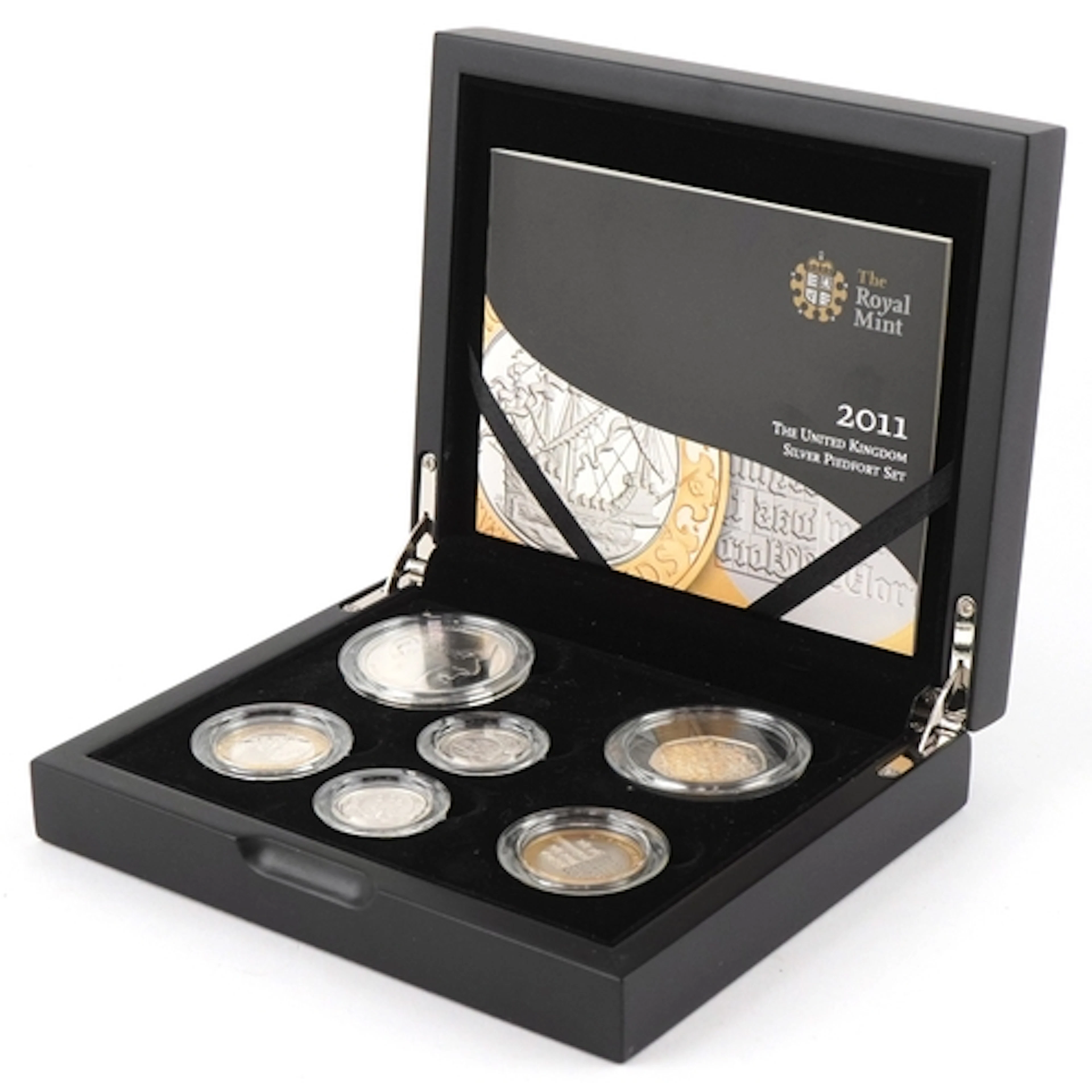 A Royal Mint 2011 silver proof piedfort coin set comprising ...
