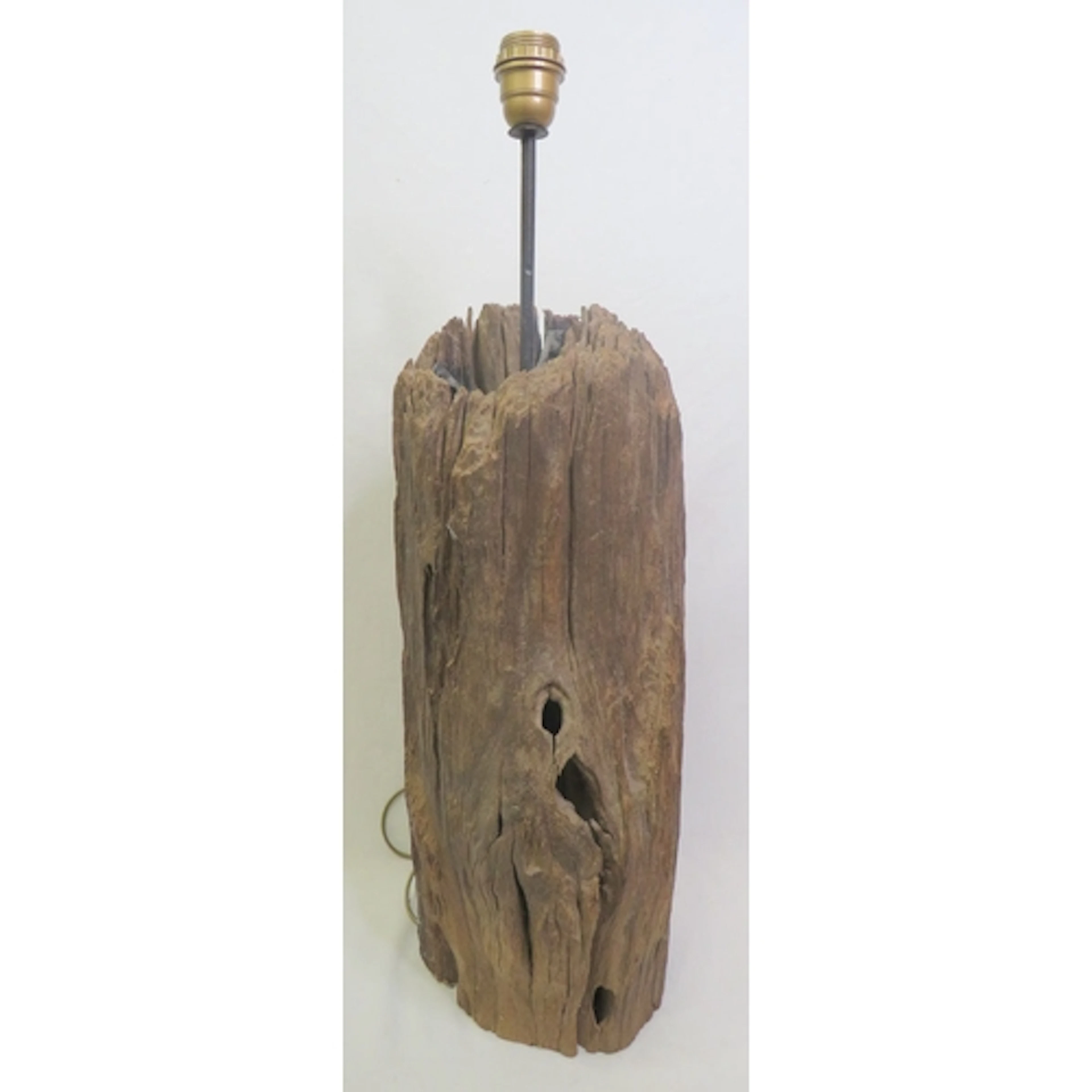 Contemporary Wooden Log Lamp approx. 70cm H incl. bulb holde...