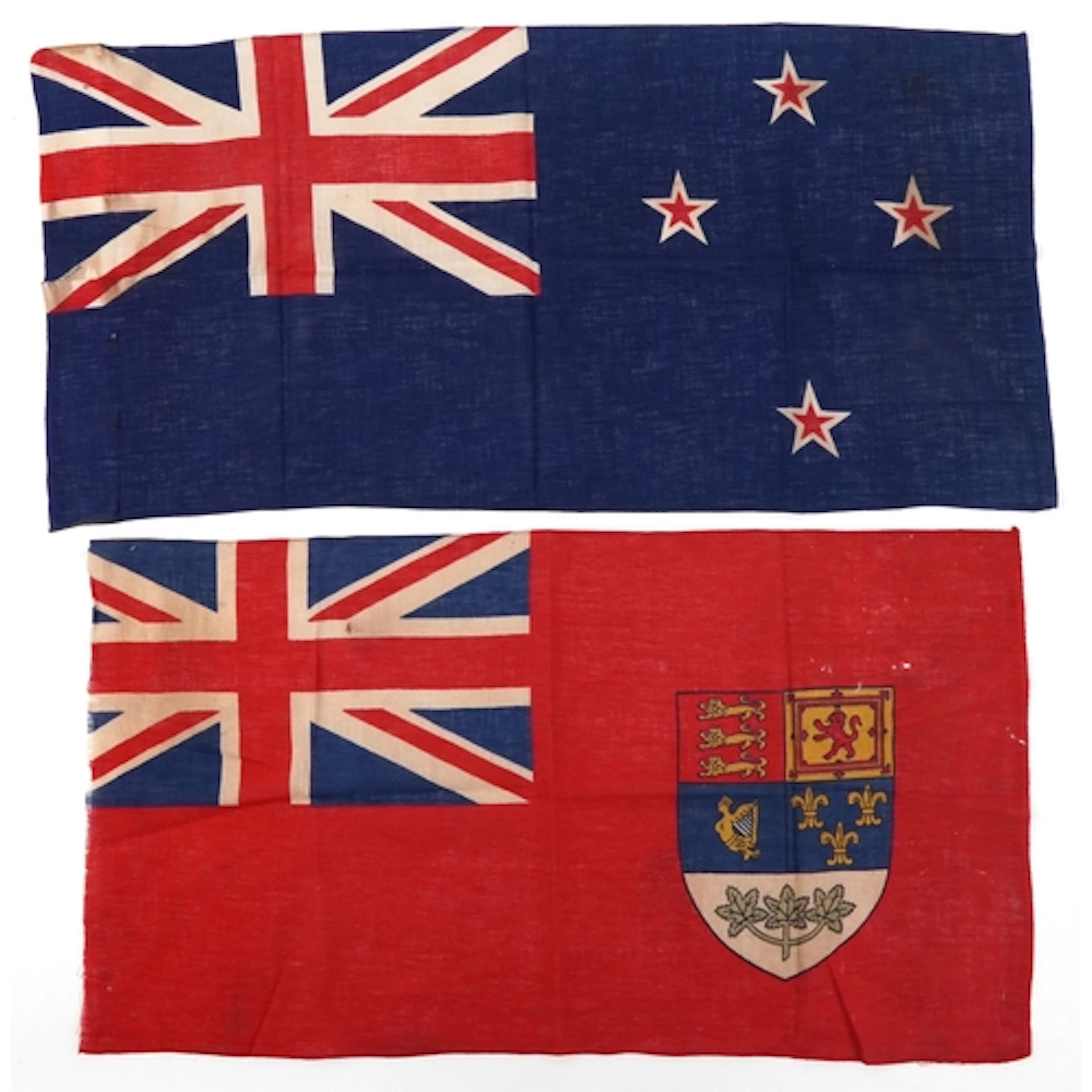 Canadian flag and New Zealand flag, the largest 41cm x 86cm.
