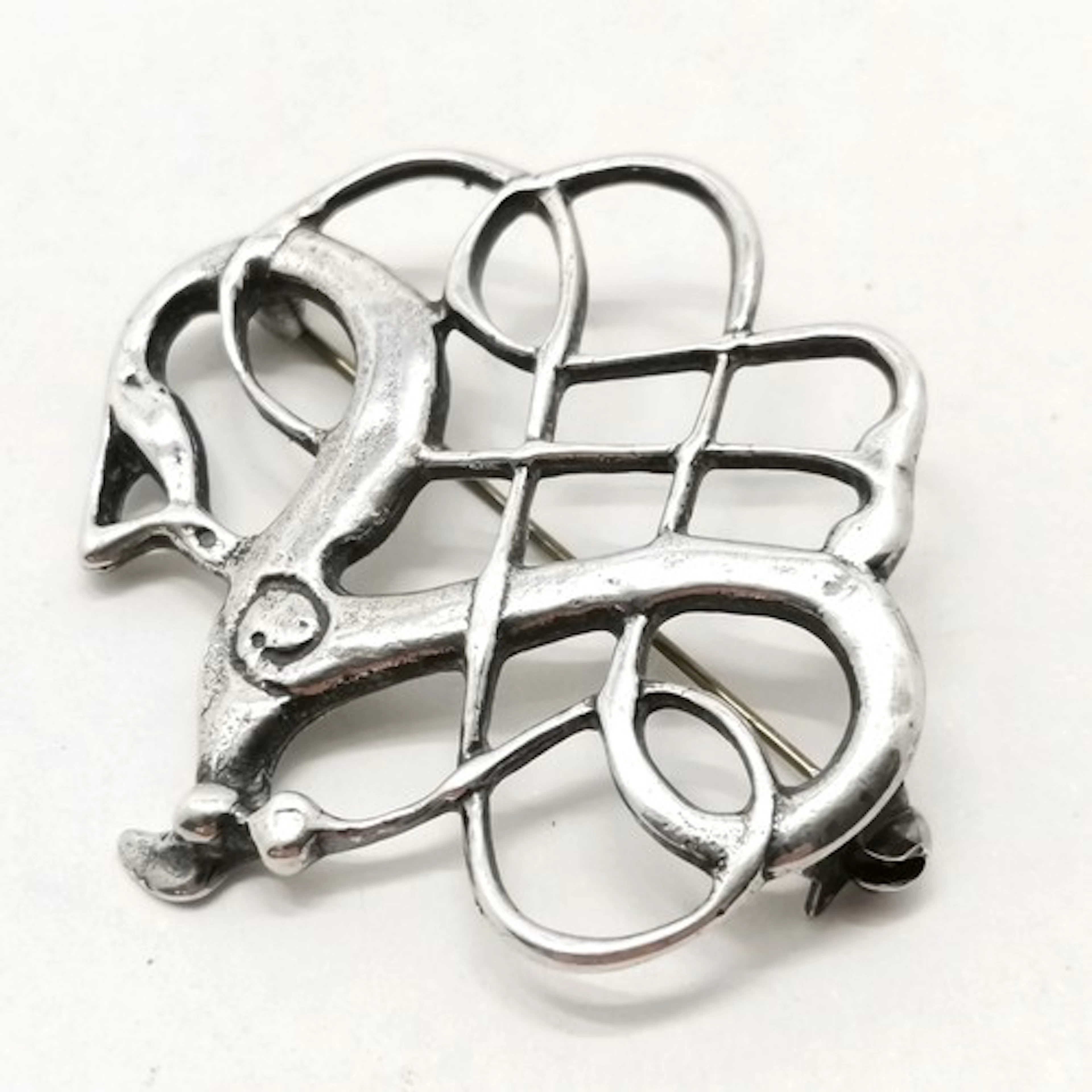 David Andersen silver brooch in the style of a Viking period...