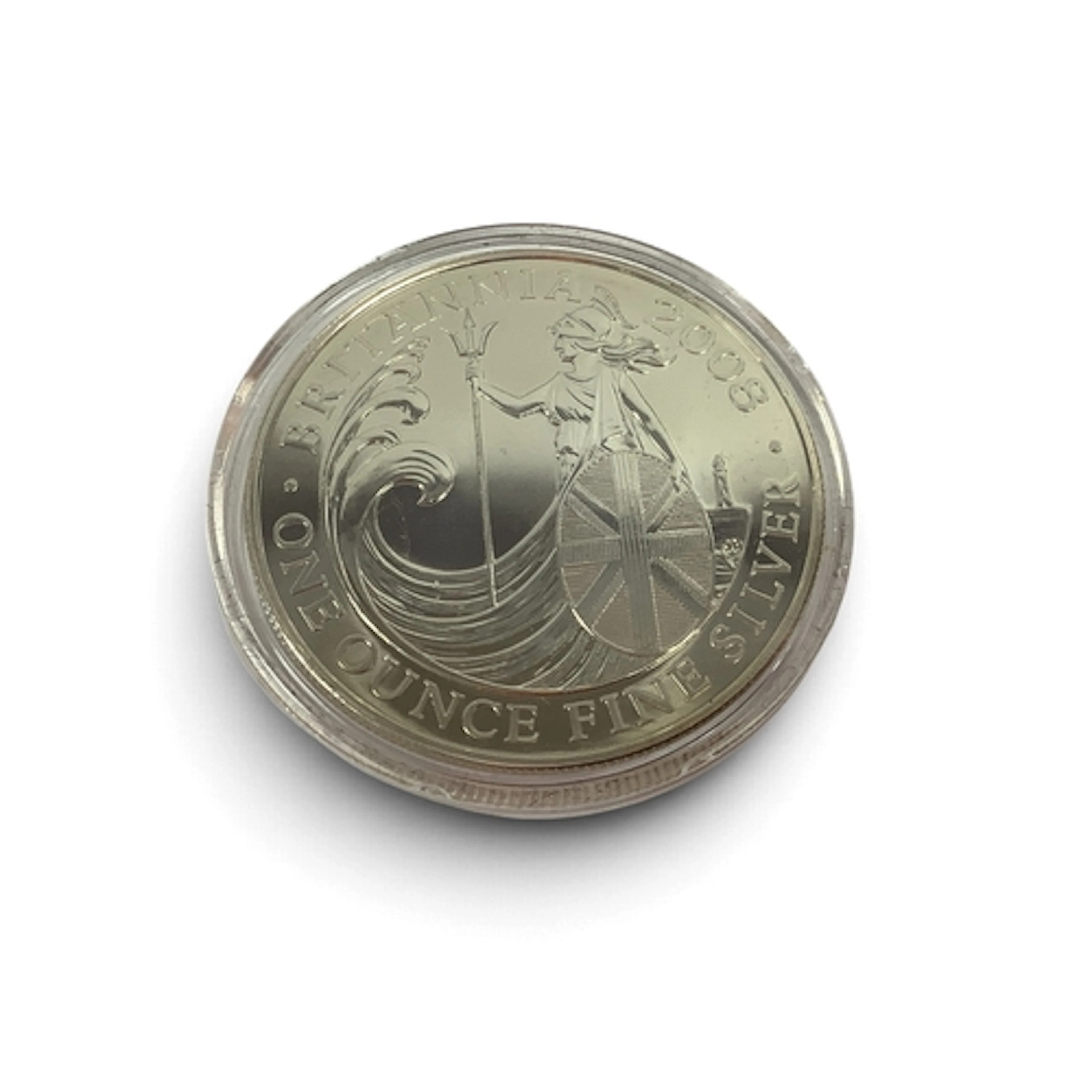 2008 QEII One Ounce Fine Silver Britannia.