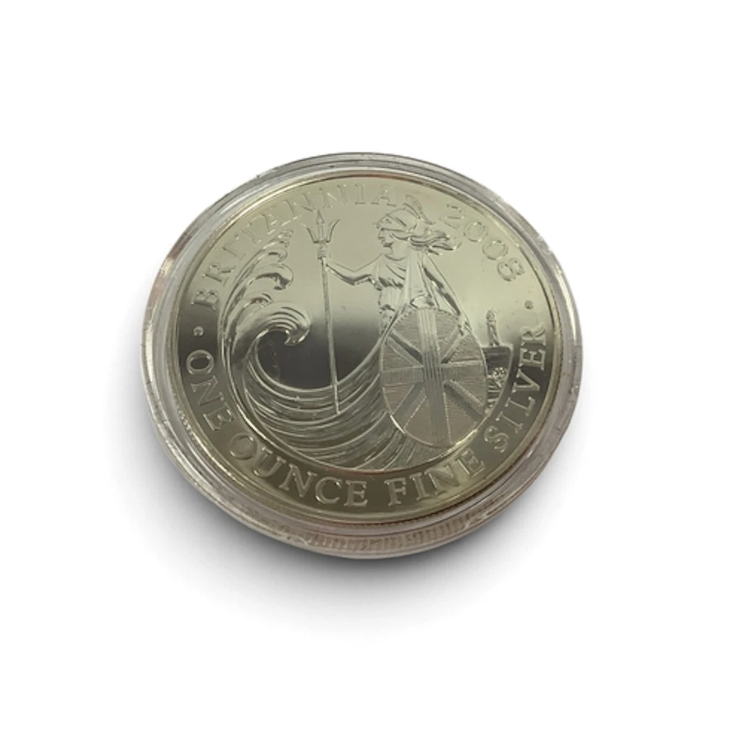 2008 QEII One Ounce Fine Silver Britannia.