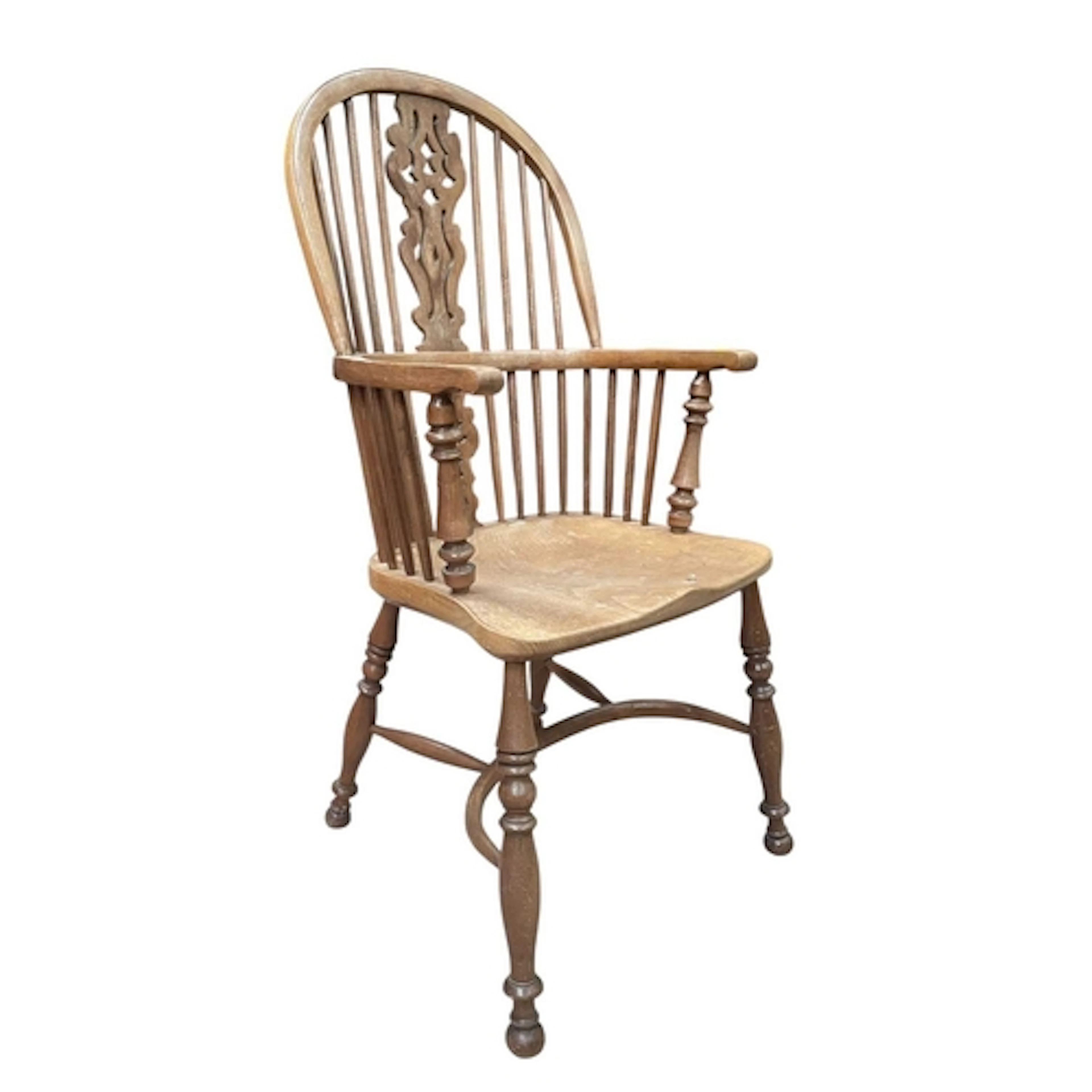 A late Victorian 19th century yew wood, elm & beech wood...