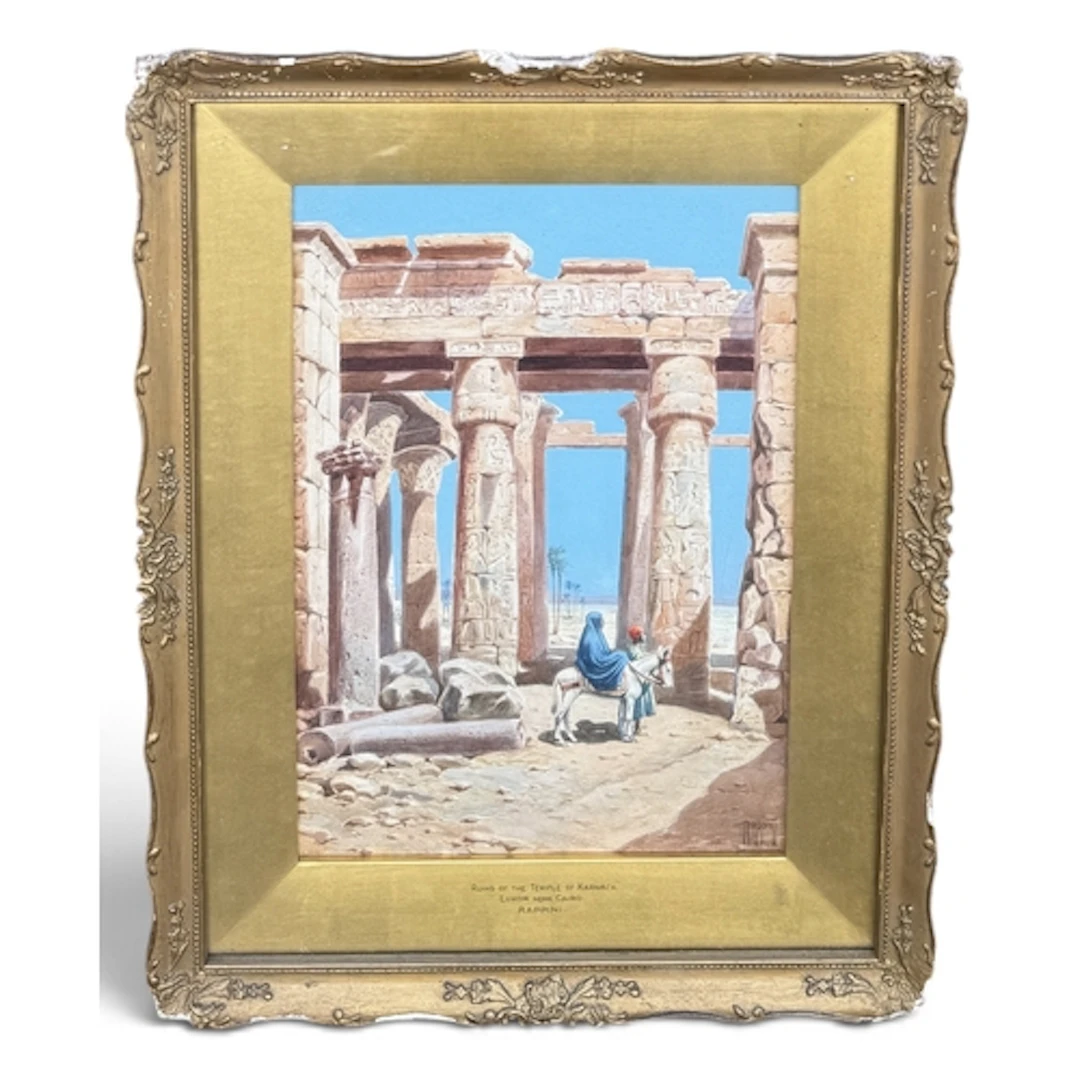 VITTORIO RAPPINI (ITALIAN 1877-1939): RUINS OF THE TEMPLE OF...