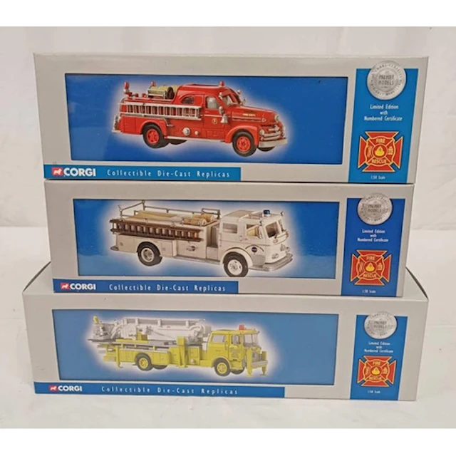 THREE CORGI MODEL FIRE ENGINES FROM THE PREMIER FIRE RESCUE ...