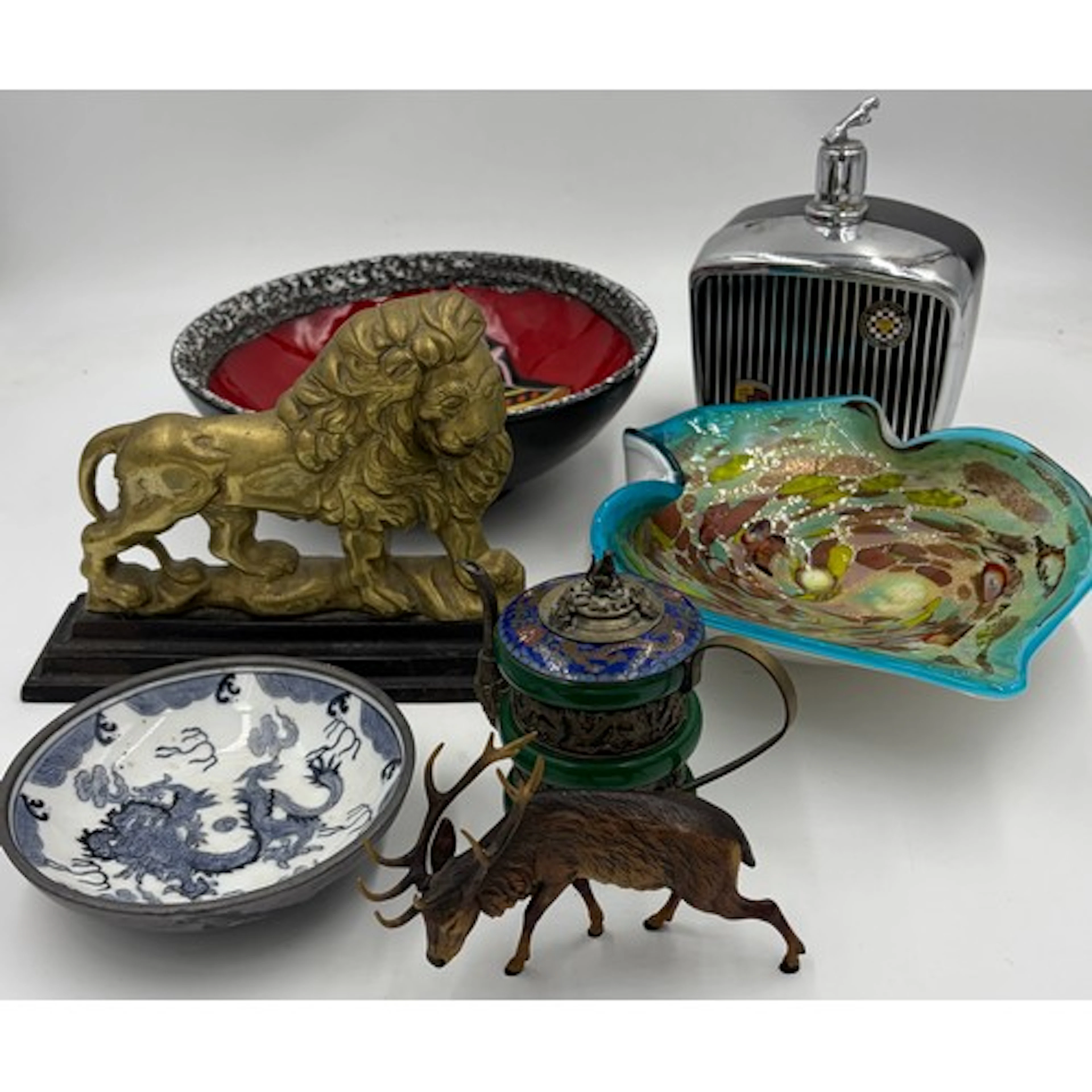 A Murano glass Tutti Frutti dish, an oriental porcelain and ...