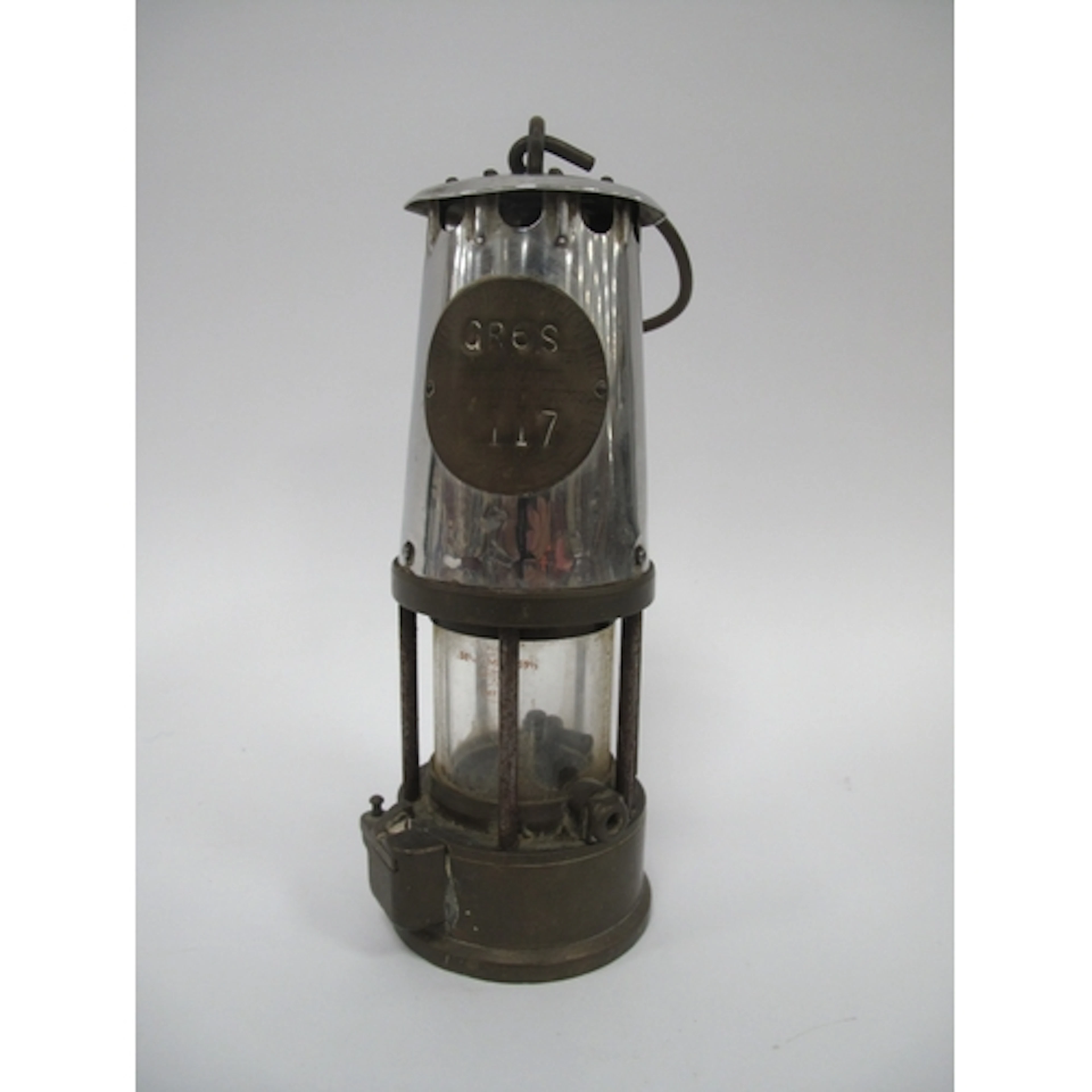 A Vintage Miner's Safety Lamp by The Eccles Protector Lamp &...