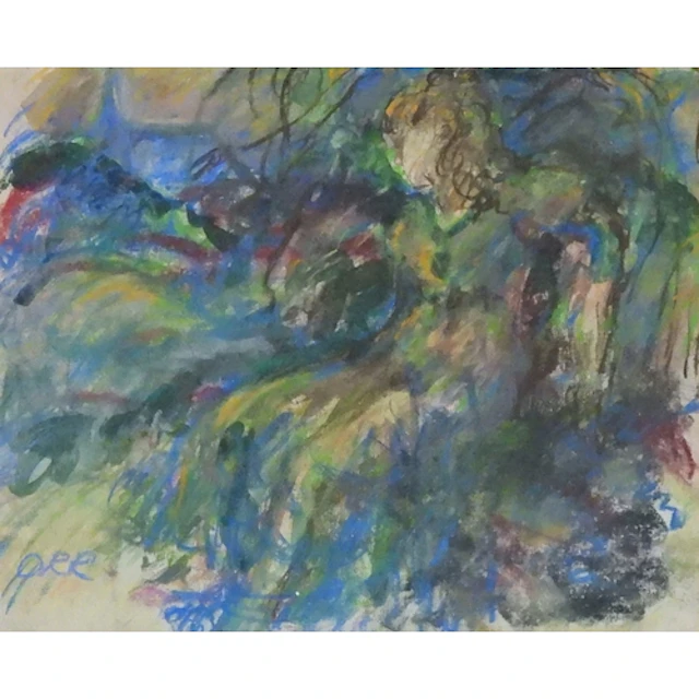 ROSALEEN ORR (SCOTTISH 1935-2015) SEATED LADY Mixed media,...