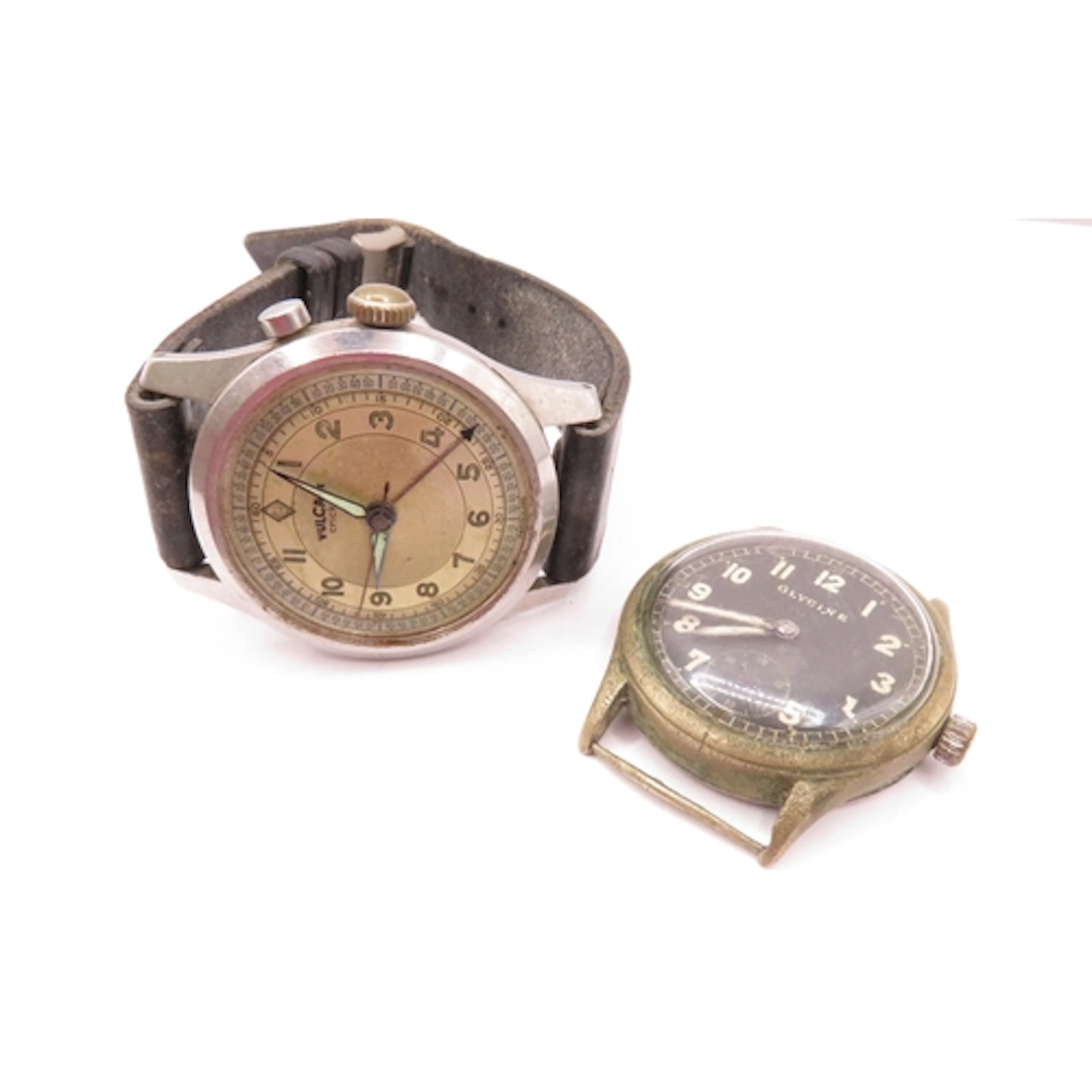 German military wristwatch by Glycine, together with a Vulca...