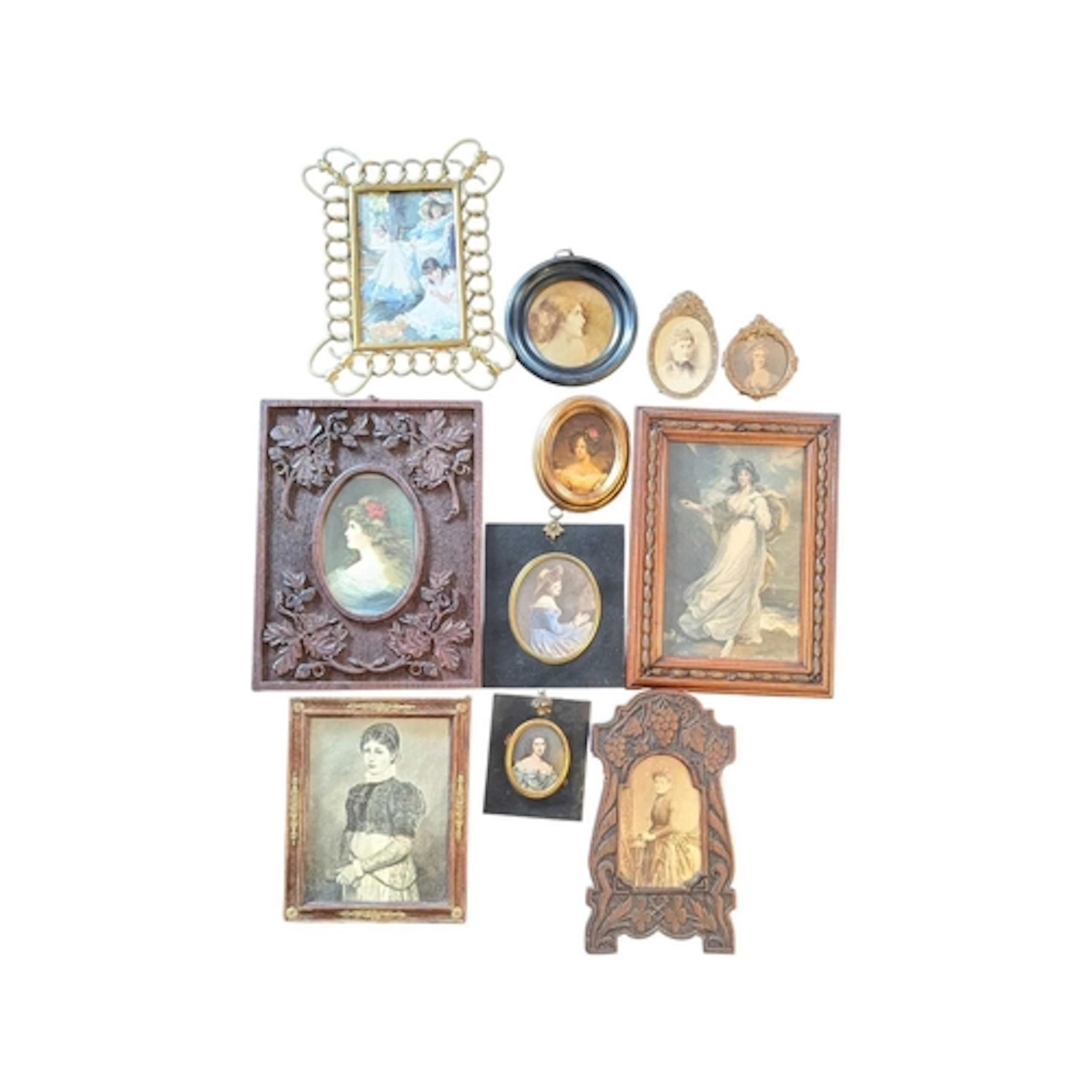 A collection of George III 19th century and later hand paint...
