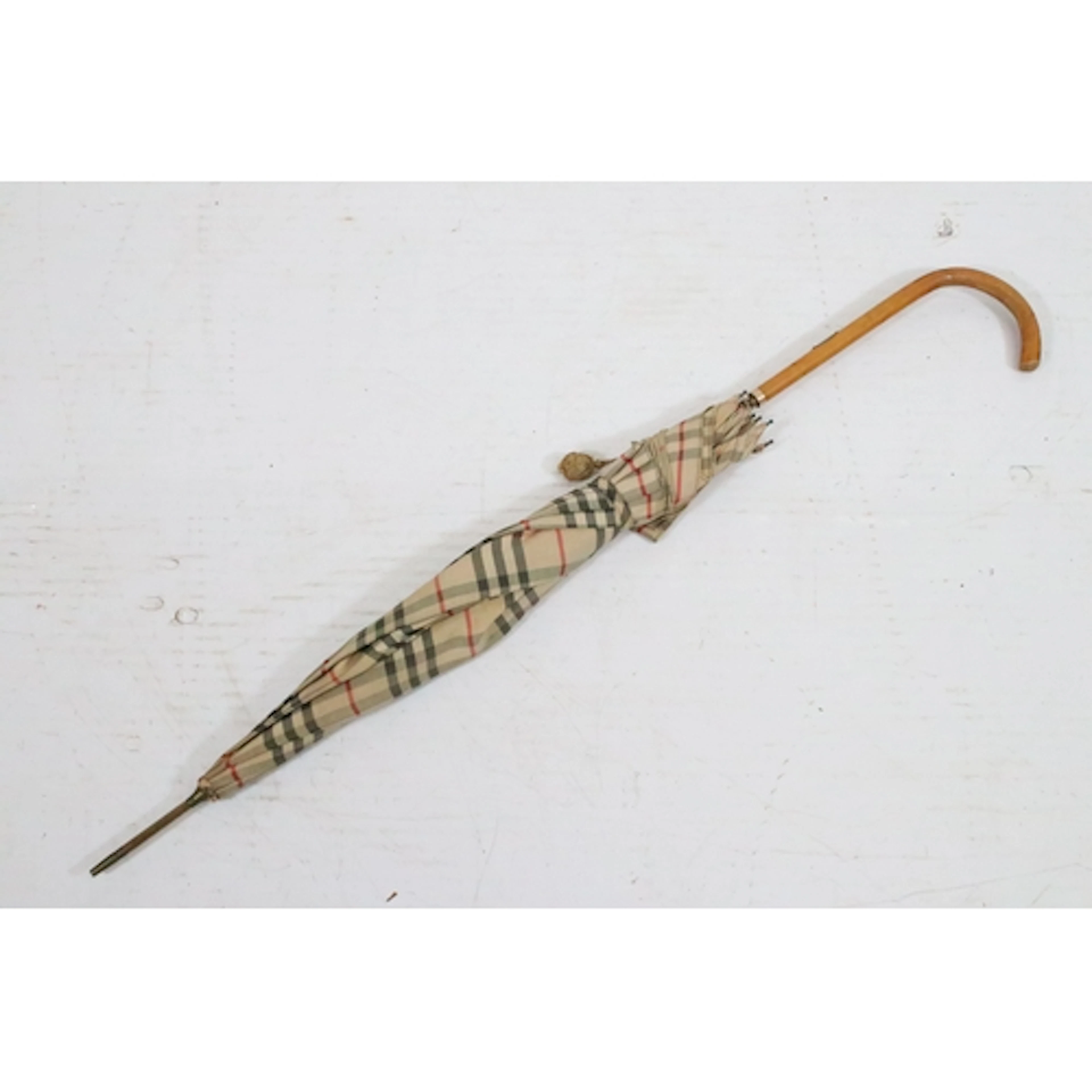 Burberrys tartan walker umbrella, having manufacturer's plaq...