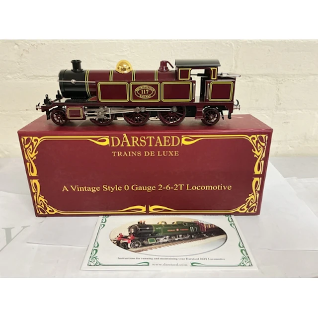 A Boxed Darstaed Vintage Style 0 Gauge 2-6-2T Locomotive, Ma...