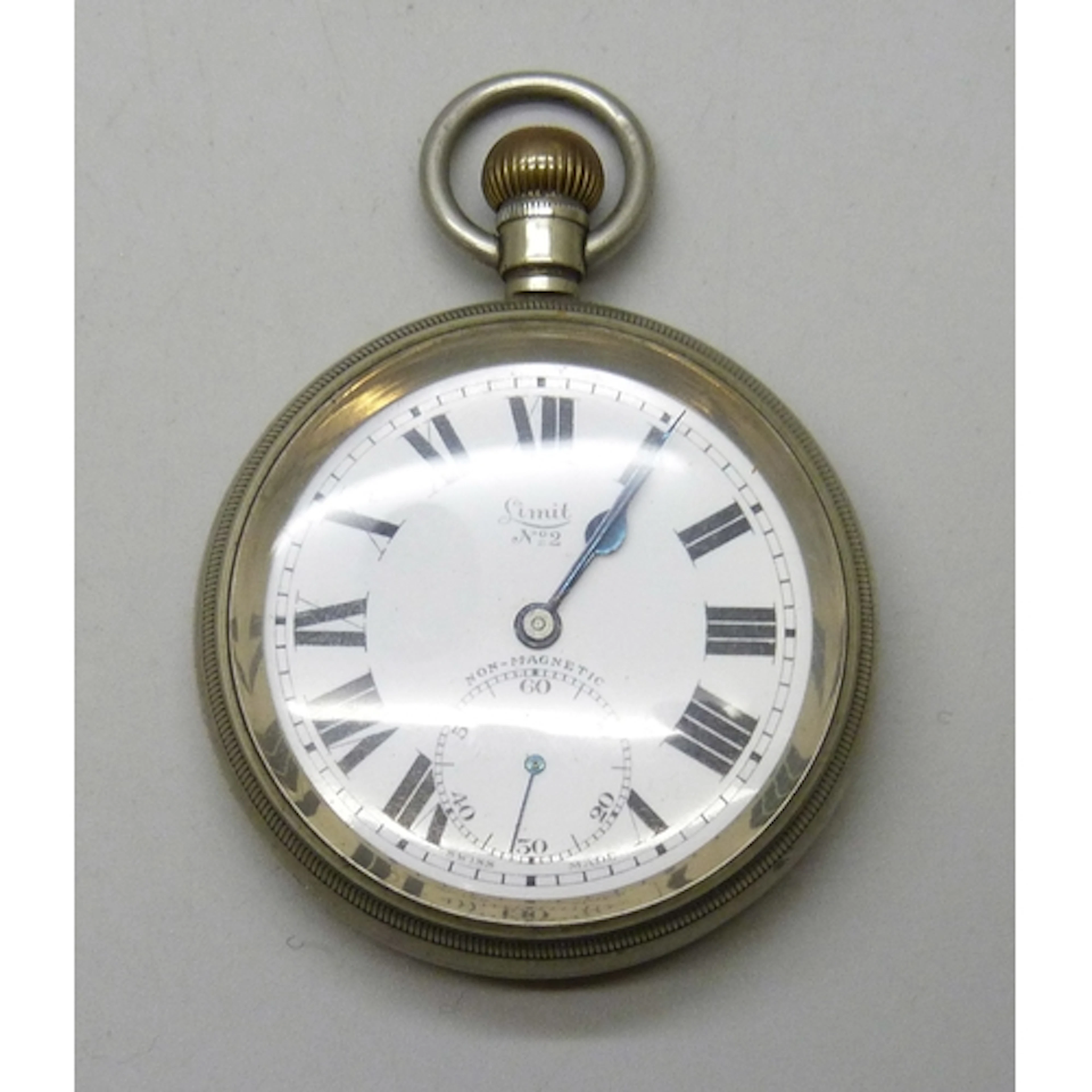 A silver plated Limit pocket watch, 7.4cm including loop